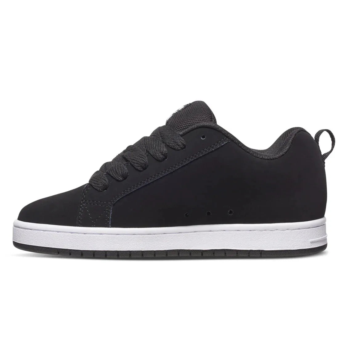 DC Court Graffik Skate Shoes for Men - Black & White Sneakers for Skateboarding, Casual Wear & Street Style | Durable Canvas & Vulcanized Rubber Sole