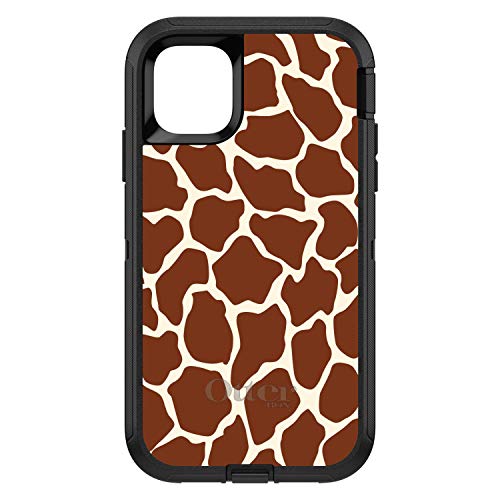 Brown Tan Beige Giraffe Skin Spots On Black Case
