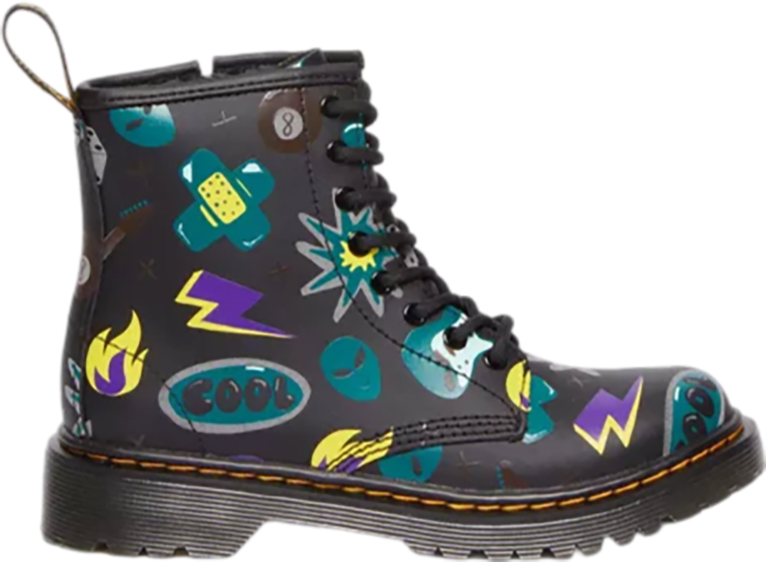 1460 Romario Smooth Leather Boots for Kids - Comfortable & Stylish Footwear for School, Play & Outdoor Activities