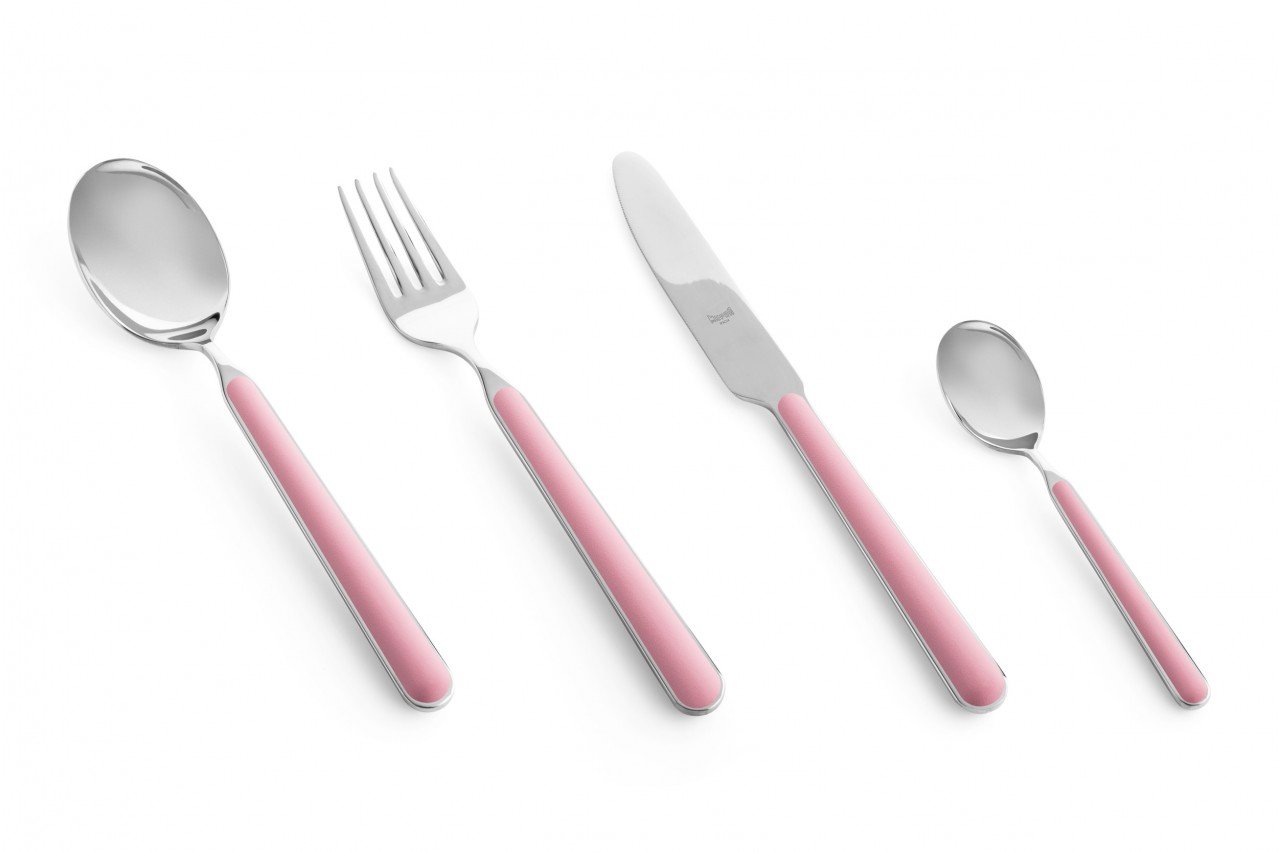 MEPRA Fantasia 24-Piece Kitchen Set in Pale Rose - Nonstick Cookware Pots and Pans Set for Cooking, Baking & Serving - Perfect for Home Chefs & Family Dinners