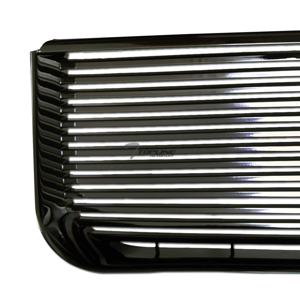 2005-2009 Ford Mustang V6 Glossy Black Front Bumper Grille Replacement - Horizontal Style for Enhanced Airflow & Sporty Look | Perfect for Car Upgrades, Auto Shows & Mustang Enthusiasts