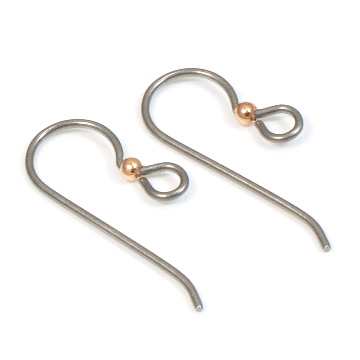 Hypoallergenic Niobium Earring Hooks with 2mm Ball - 2 Pairs | Lightweight & Comfortable for Sensitive Ears | Perfect for DIY Jewelry Making & Everyday Wear