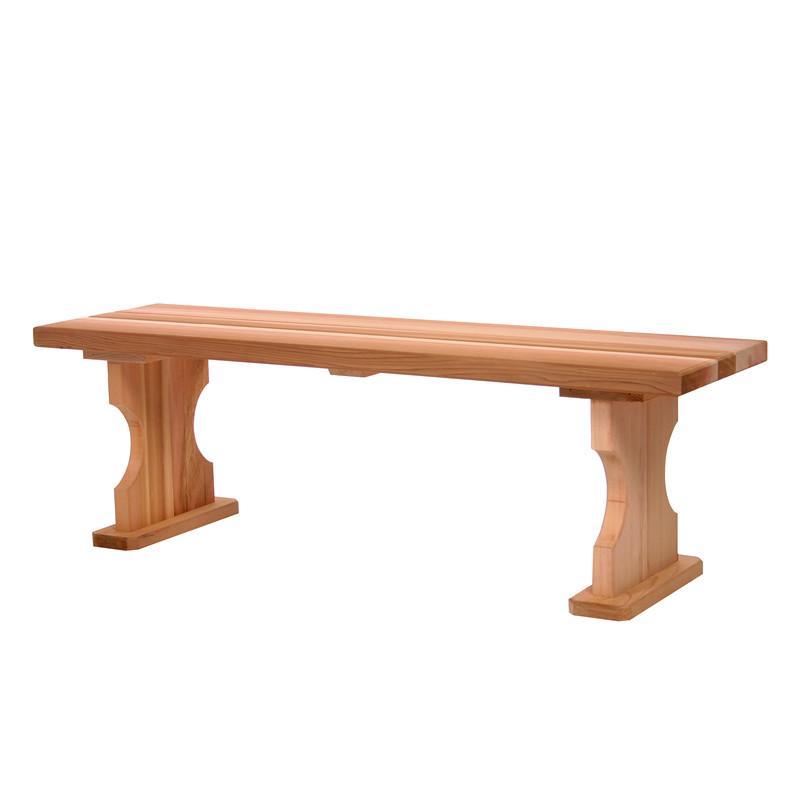 All Things Cedar 4ft Backless Bench - Solid Cedar Wood Outdoor Garden Bench for Patio, Deck, Porch, or Entryway - Perfect for Relaxing, Decorating, and Adding Rustic Charm to Your Outdoor Space