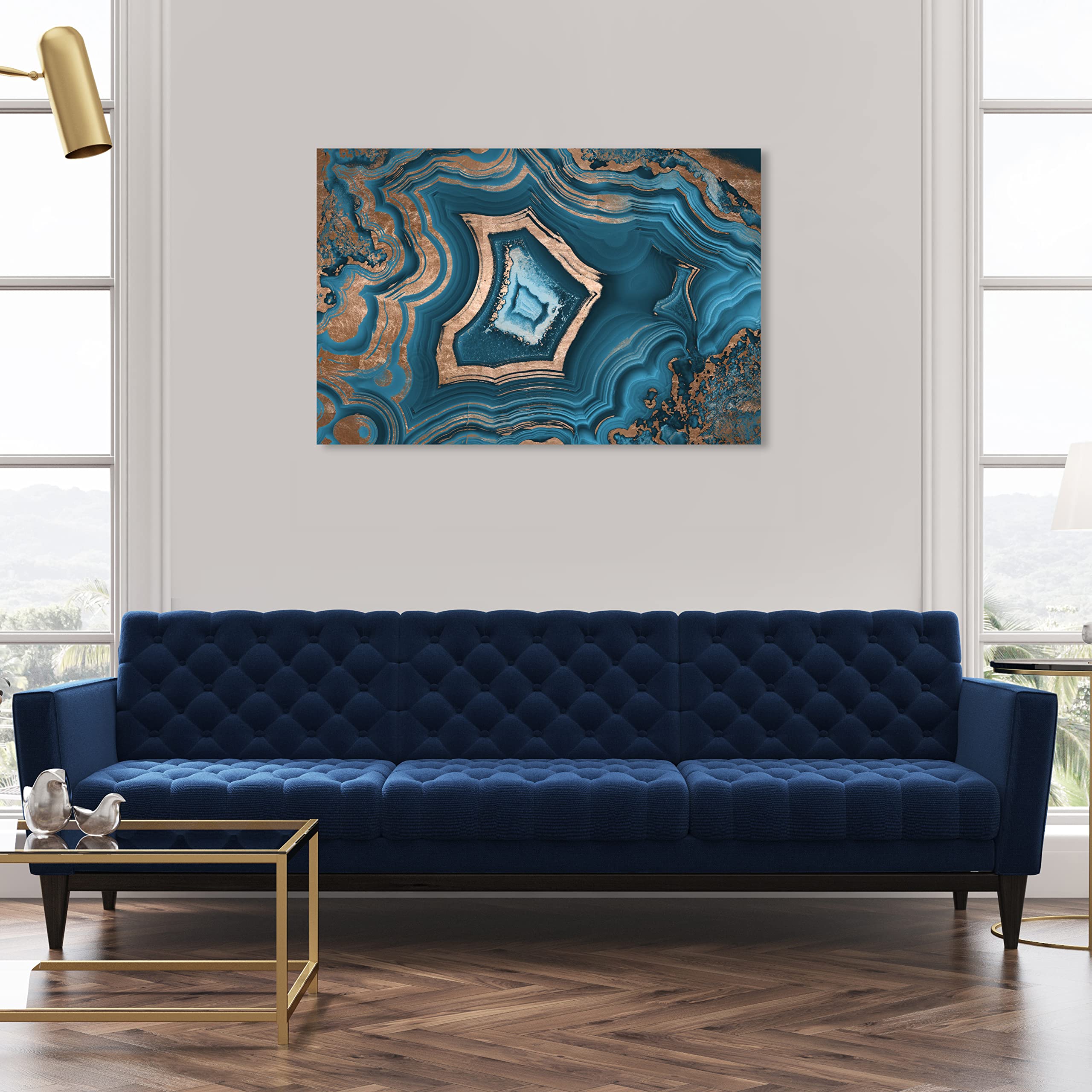 Abstract Wall Art Canvas Prints 'Dreaming About You Geode' - Modern Home Decor for Living Room, Bedroom & Office | Unique Crystal-Inspired Painting