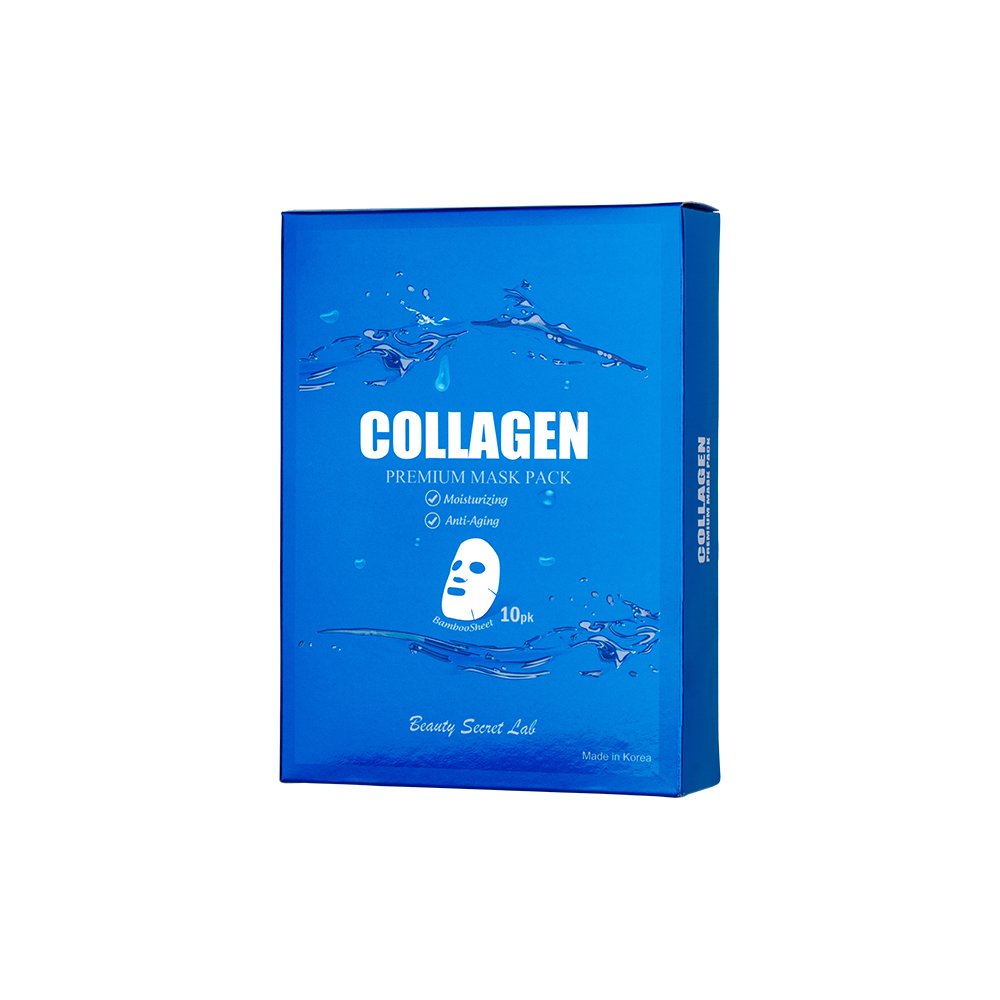Premium Collagen Facial Mask (10 Pack) - Anti-Aging Sheet Mask for Hydration & Skin Rejuvenation | Perfect for Daily Skincare Routine & Spa Night Self-Care
