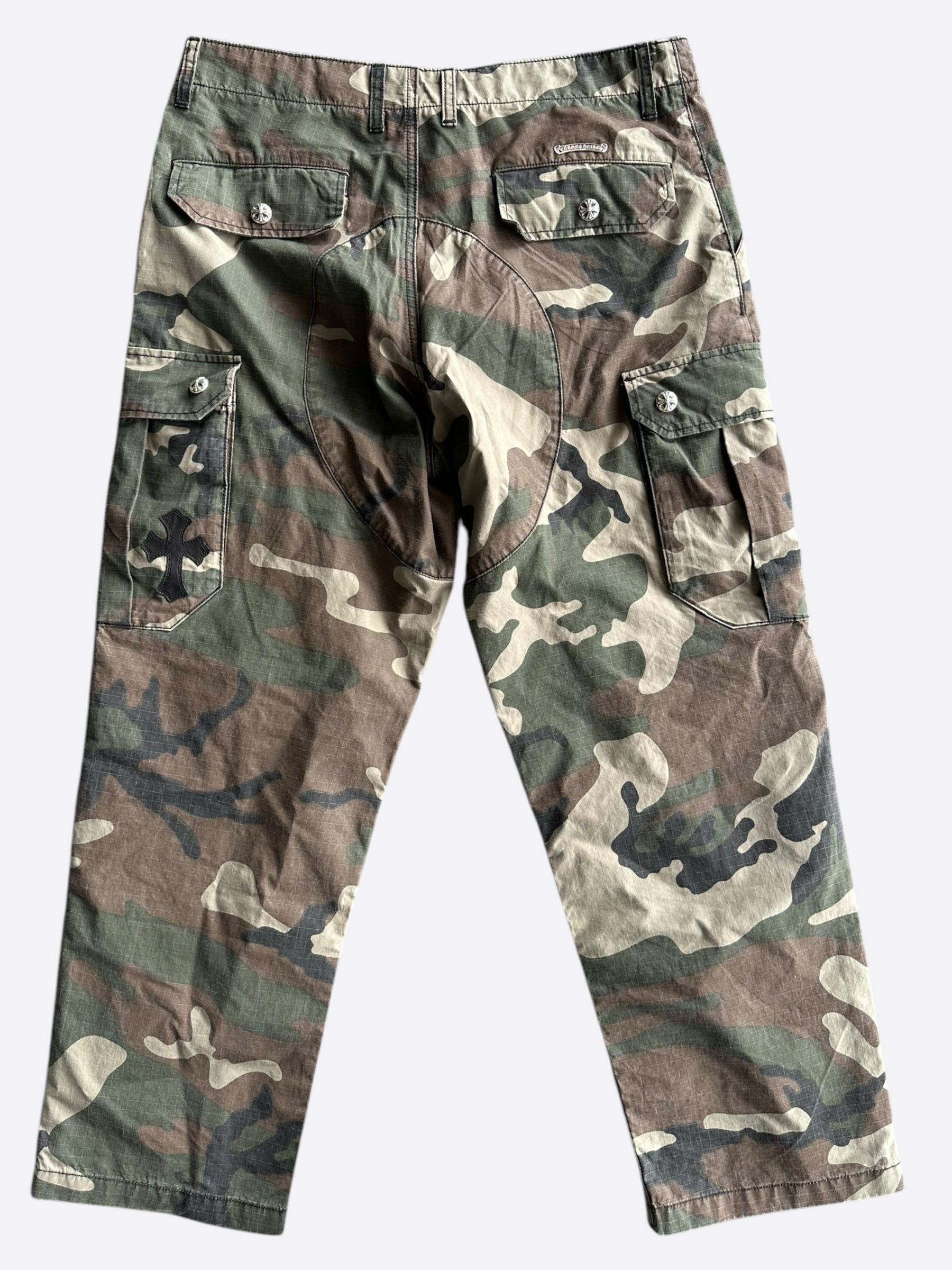 Chrome Hearts Green Camouflage Cargo Pants for Men - Stylish Military Tactical Pants for Streetwear & Outdoor Adventures