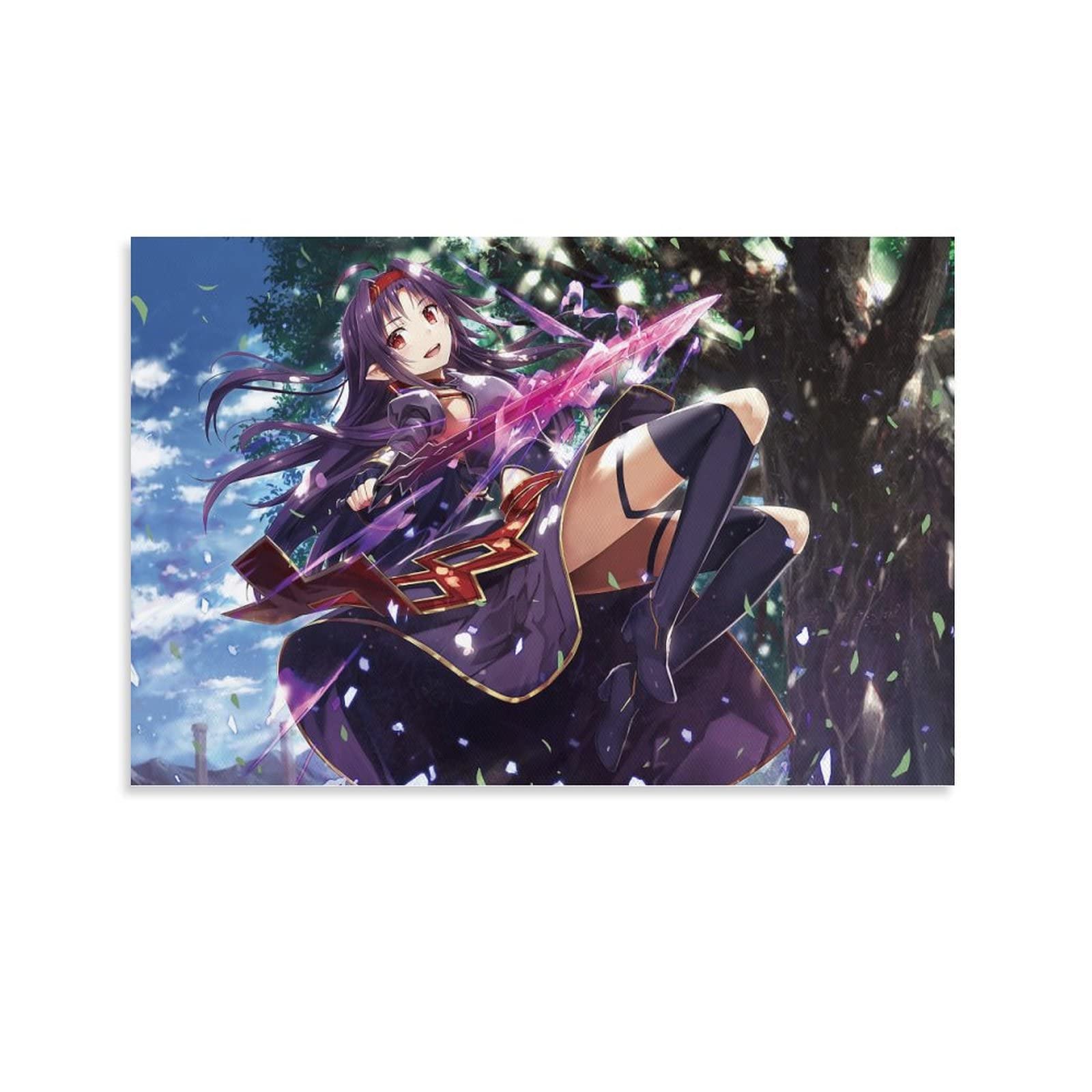 Sword Art Online Anime Poster - Yuuki Wall Art, Aesthetic Canvas Print for Bedroom & Home Decor | Perfect for Living Room, Office, Dorm, Gaming Room & Anime Fan Gifts