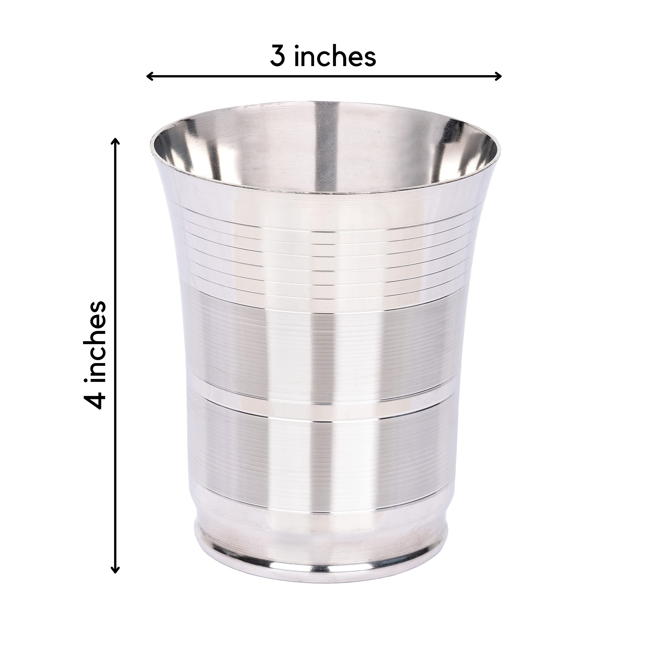 Premium 12 oz Stainless Steel Cups (6 Pack) - Mirror Finish Metal Drinking Glasses, BPA-Free Stackable Tumblers for Home, Kitchen, Restaurants & Outdoor Camping, Picnics, BBQs, and Parties