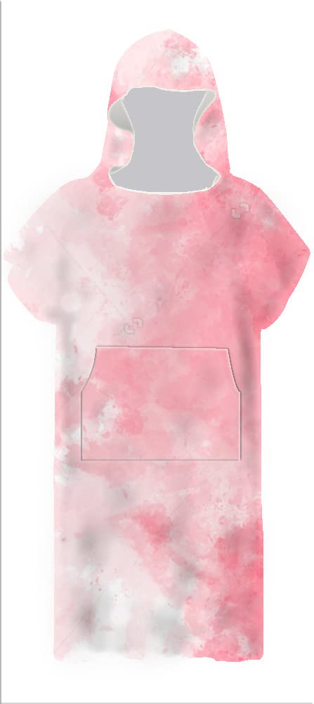 Taiyoko Surf Poncho Changing Robe with Hood - Quick Dry Microfiber Wetsuit Changing Towel for Adults, Women & Girls - Perfect for Swimming, Surfing, Beach & Outdoor Sports (Pink) - Stay Warm & Comfortable After Water Activities