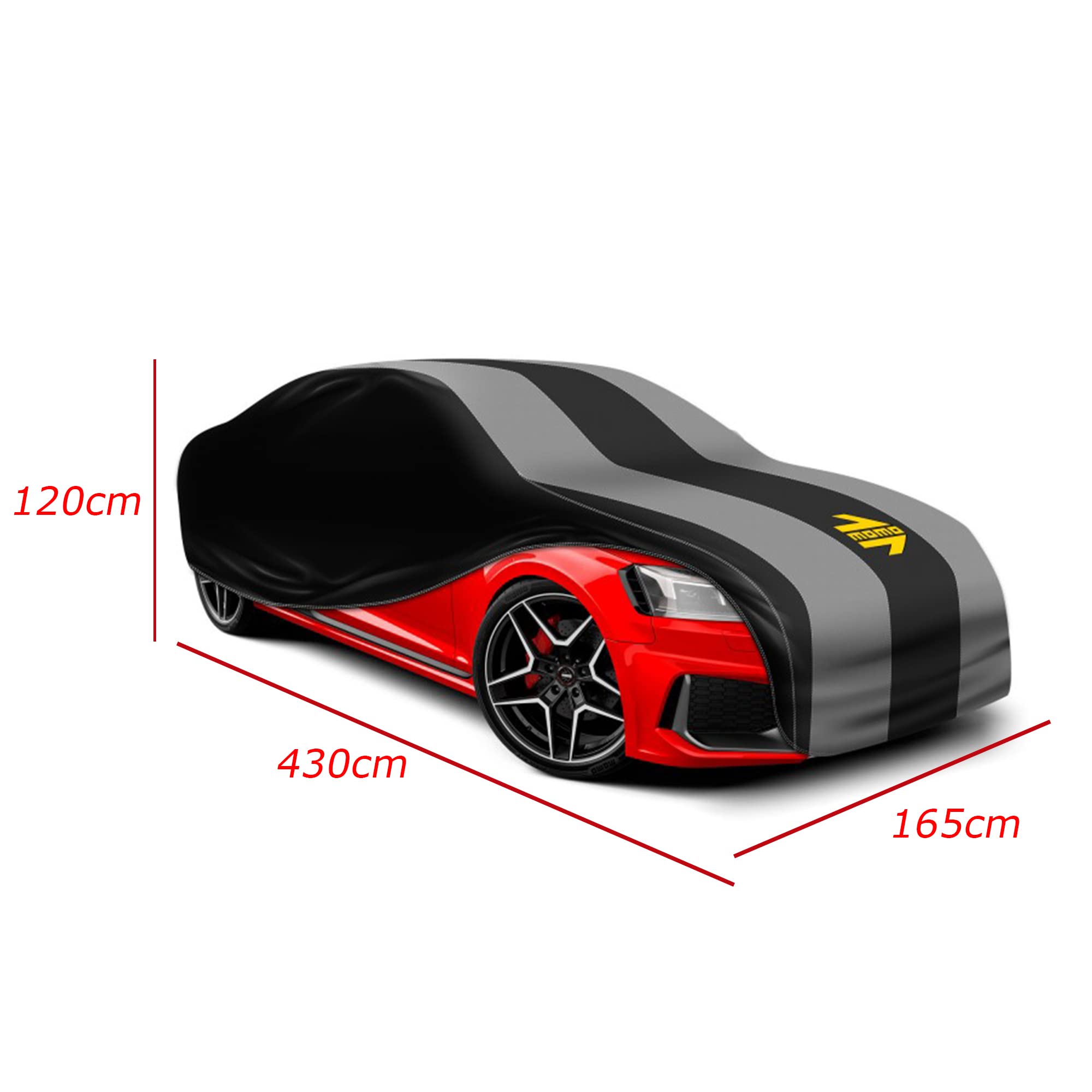 MoMo Car Seat Cover Interior Protector - 1 Layer Medium Size (430x165x120 cm) Waterproof & Durable for Sedans, SUVs, Trucks - Perfect for Road Trips, Daily Commute & Pet Protection