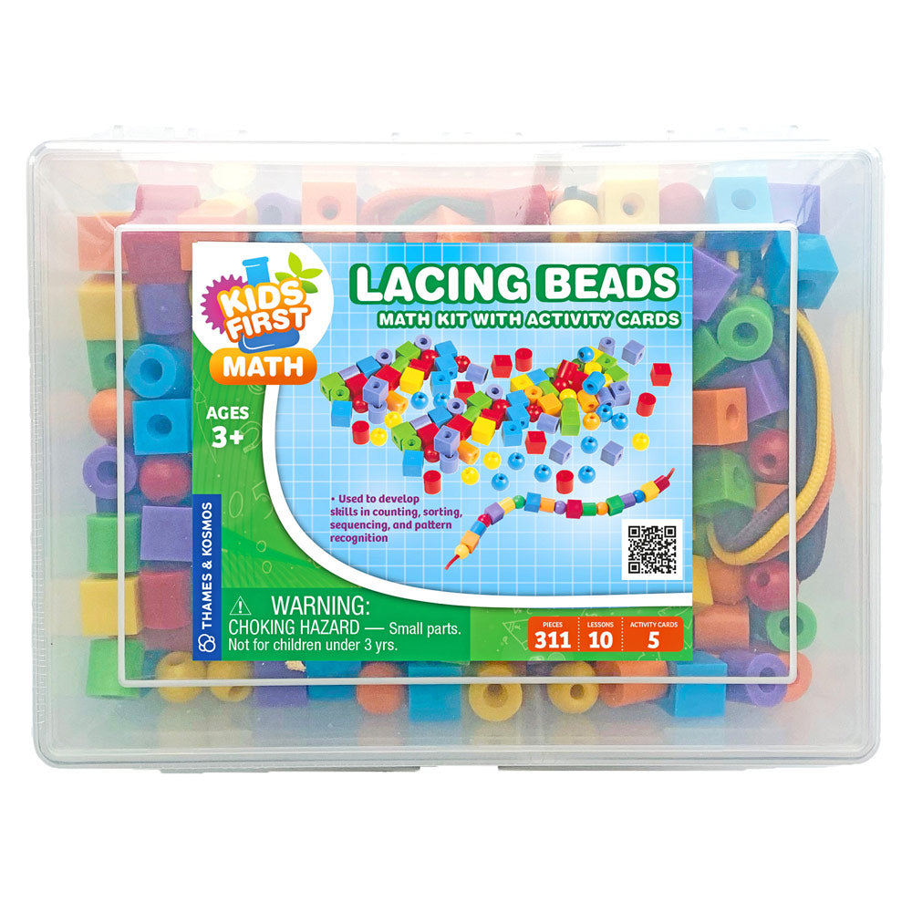 Kids First Math: Educational Lacing Beads Math Kit with Activity Cards | STEM Learning Toy for Counting, Patterns & Fine Motor Skills | Perfect for Homeschool & Classroom Math Activities