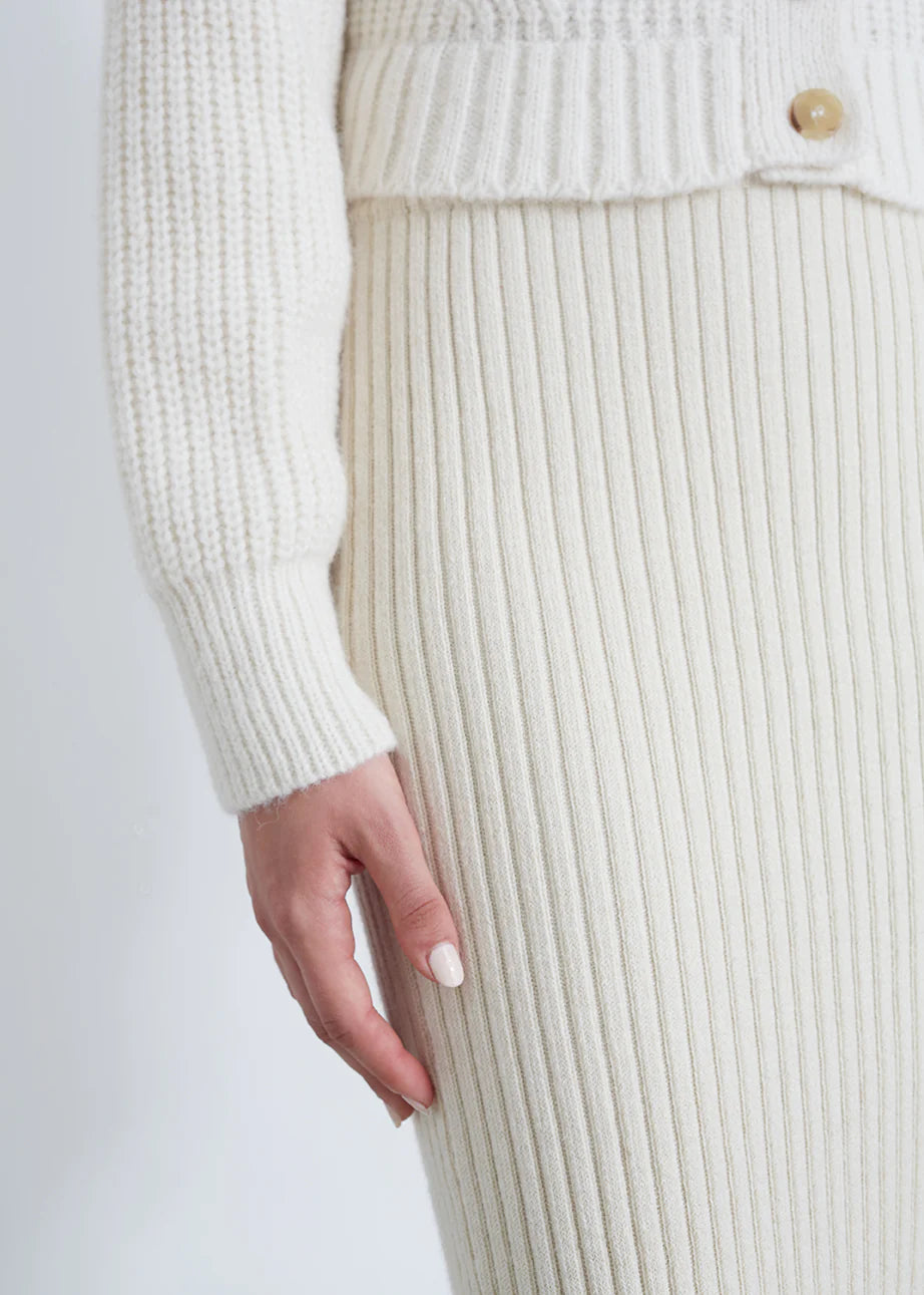Becca Cardigan Women's Ivory Knit Sweater - Soft & Cozy Open Front Cardigan for Fall & Winter Layering