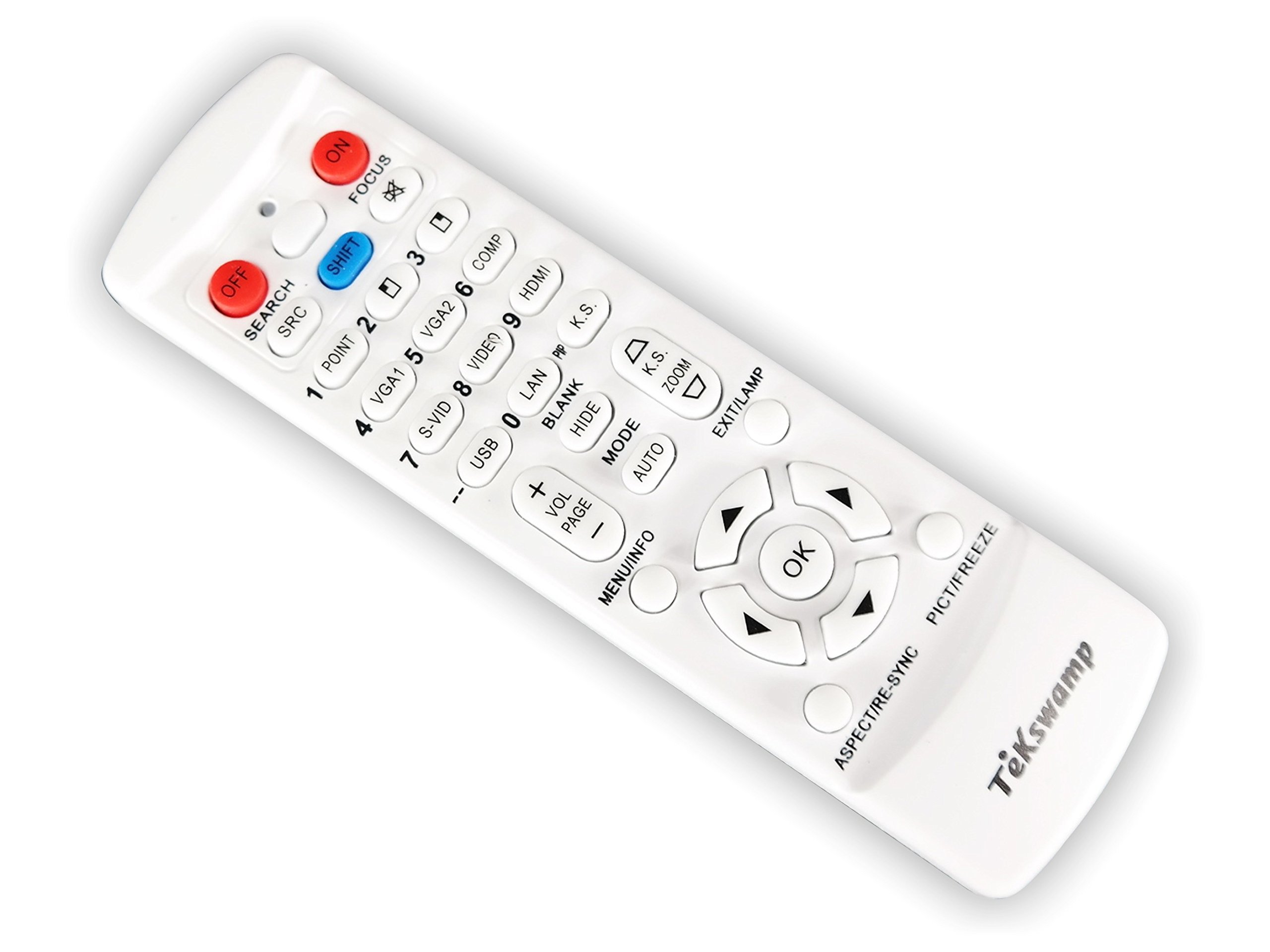 Sony VPL-CS5 Replacement Projector Remote Control - White | Compatible with Home Theater, Office Presentations & Classroom Projectors