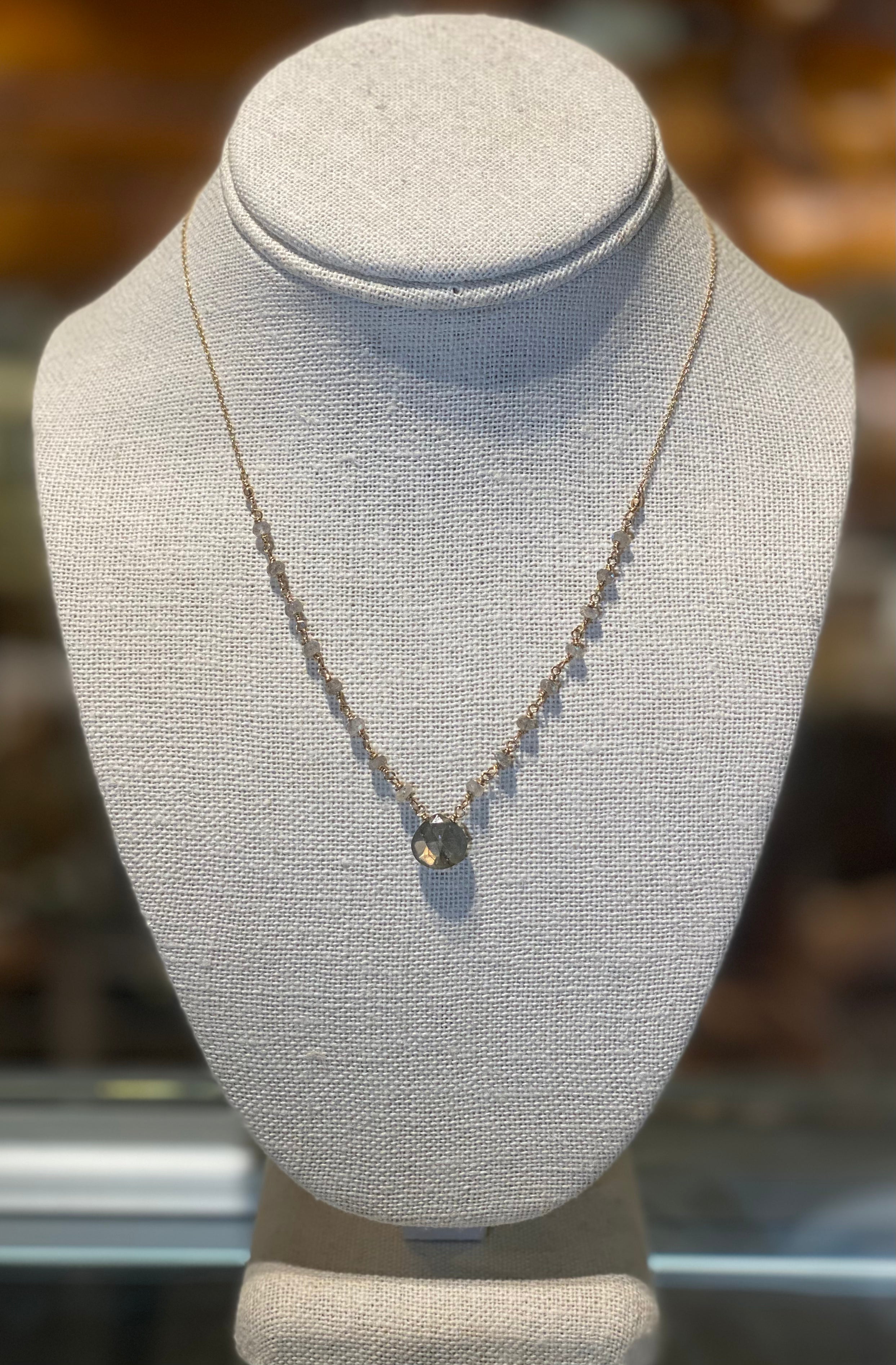 Elegant Stone Drop Necklace for Women - Handmade Dainty Pendant Jewelry - Perfect for Weddings, Parties & Everyday Wear