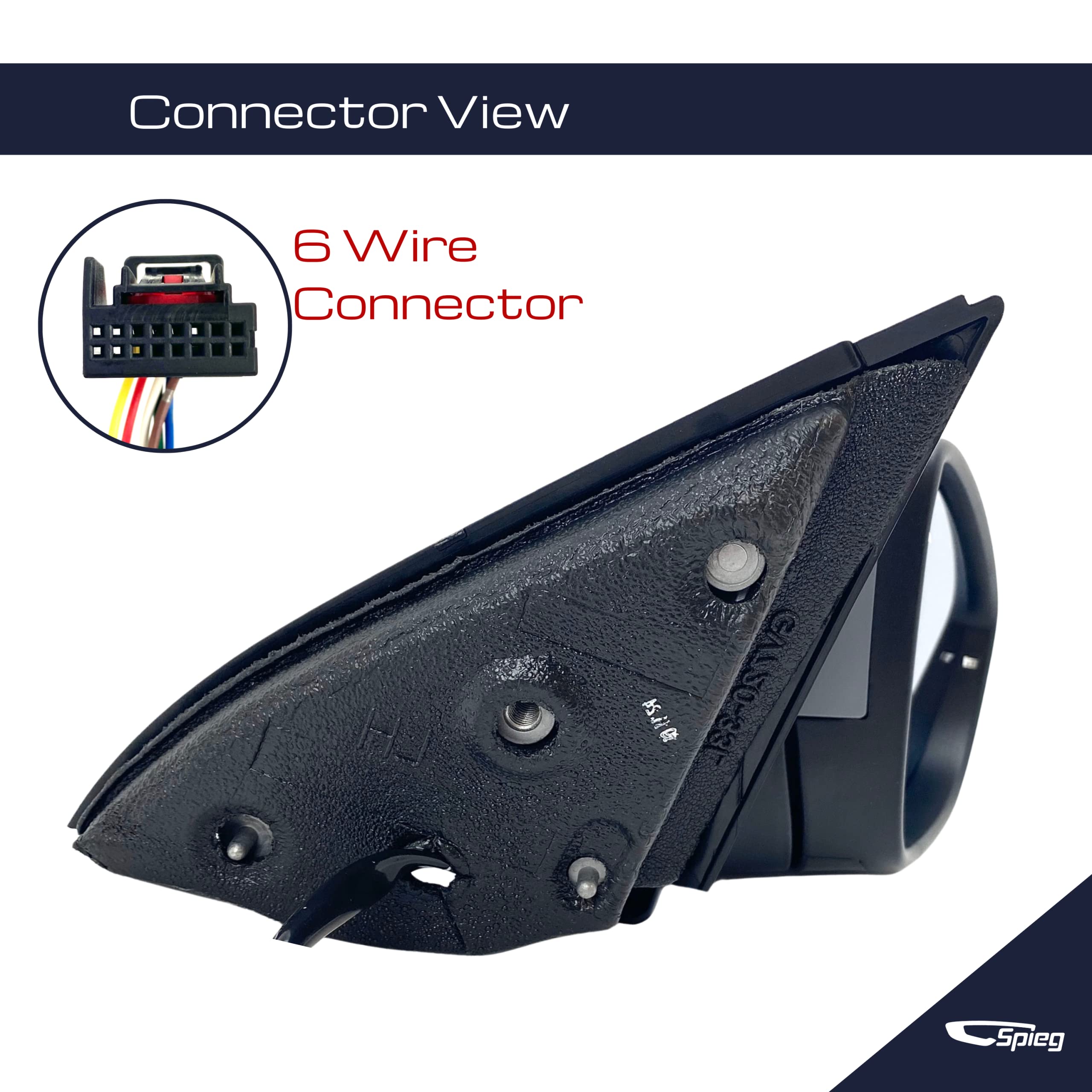 2012-2018 Volkswagen Jetta GLI Hybrid Right Passenger Side Mirror - Power Adjustable Heated Manual Folding with Turn Signal Light | 6-Pin Connector | Paint to Match OEM Replacement | Perfect for Daily Commuting and Safe Lane Changes