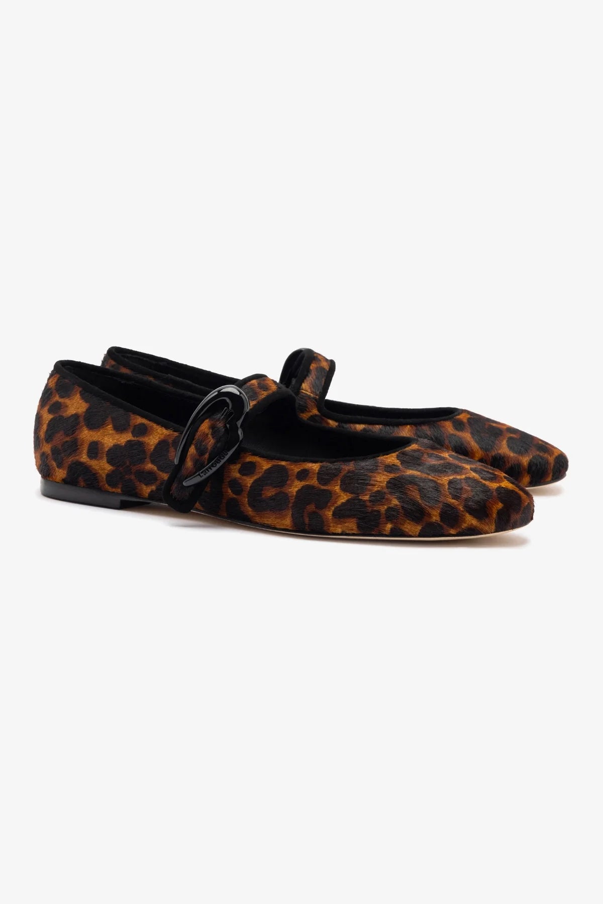 Verona Leopard Print Calf Hair Ballet Flats - Women's Comfortable Slip-On Shoes for Work, Office & Casual Outfits