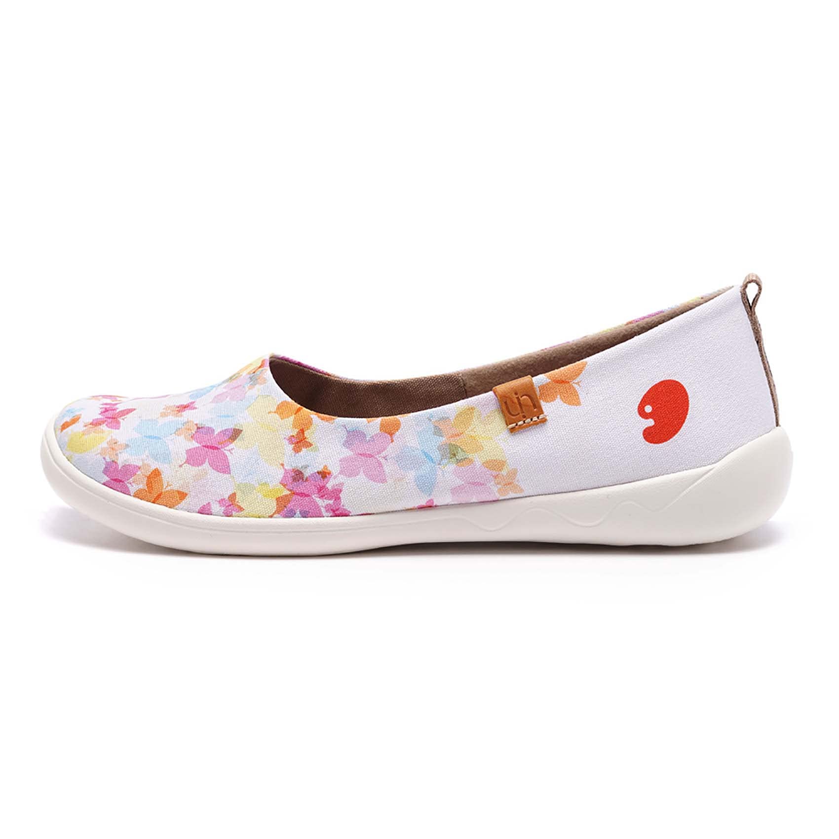 UIN Women's Art Painted Ballet Flats - Slip On Pointed Toe Casual Loafers - Lightweight Comfort Travel Shoes for Work, Walking & Everyday Wear