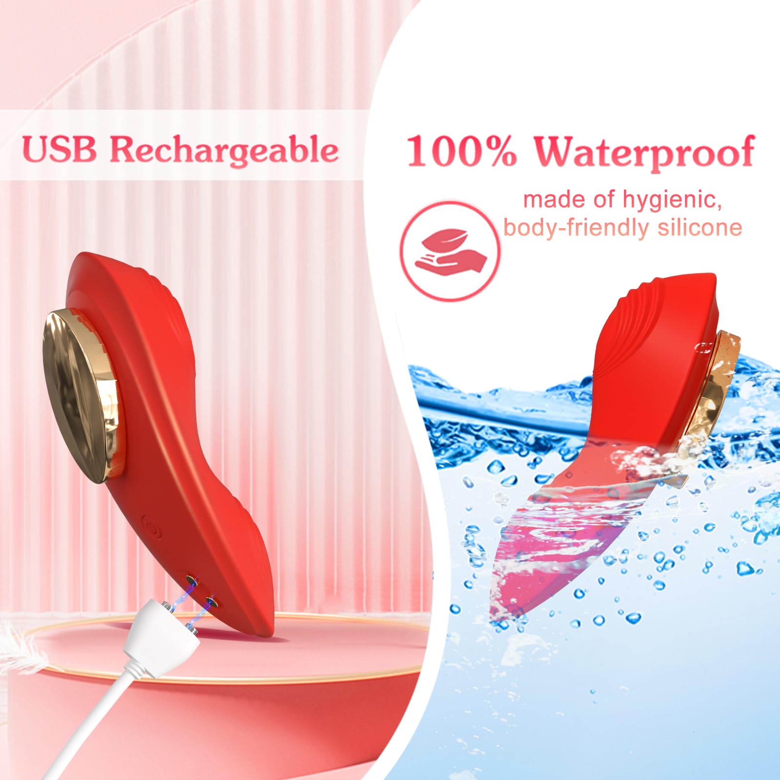 Ultra-Soft 0.08LB Mini Wearable Vibrator with APP & Remote Control - Discreet Magnetic Couples Sex Toy for Women, Clitoral Stimulator - Perfect for Date Nights, Travel & Spicing Up Your Relationship
