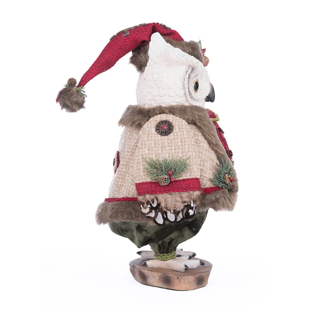 Hoobert The North Country Christmas Owl Plush Toy – Cute Holiday Decor & Gift by Katherine's Collection – Perfect for Christmas Tree Ornaments, Stocking Stuffers & Cozy Home Decor