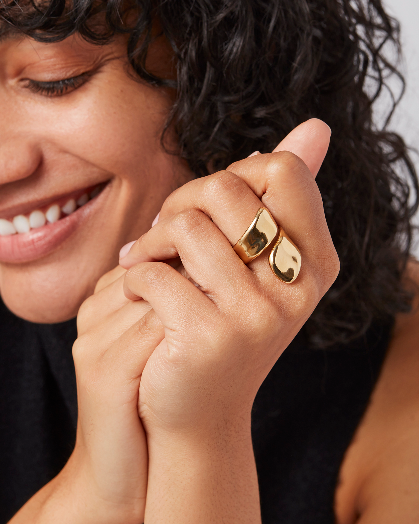 Solene Gold Ring for Women - Elegant 14K Solid Gold Band for Everyday Wear, Gift Giving & Special Occasions