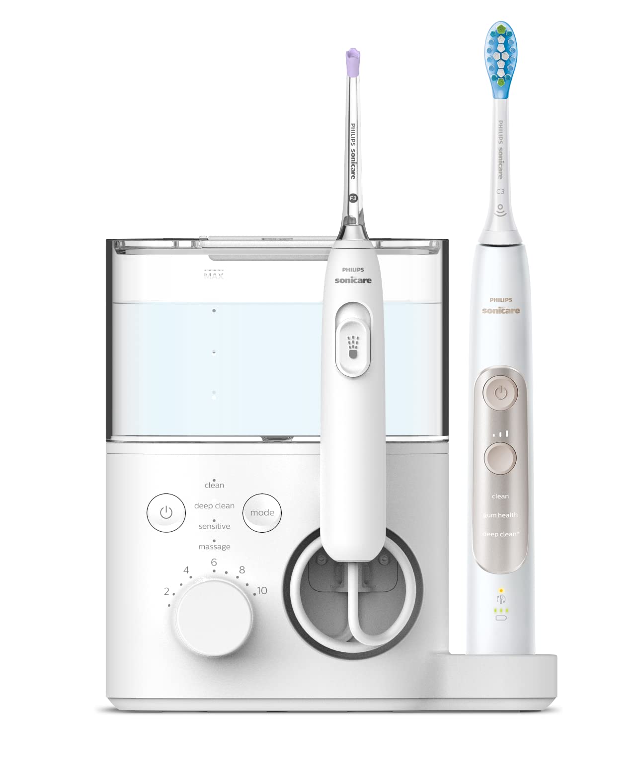 Philips Sonicare Power Flosser & Toothbrush System 7000 (HX3921/40) - Electric Toothbrush with Smart Sensor & Water Flosser for Deep Cleaning - Perfect for Home & Travel Oral Care Routine