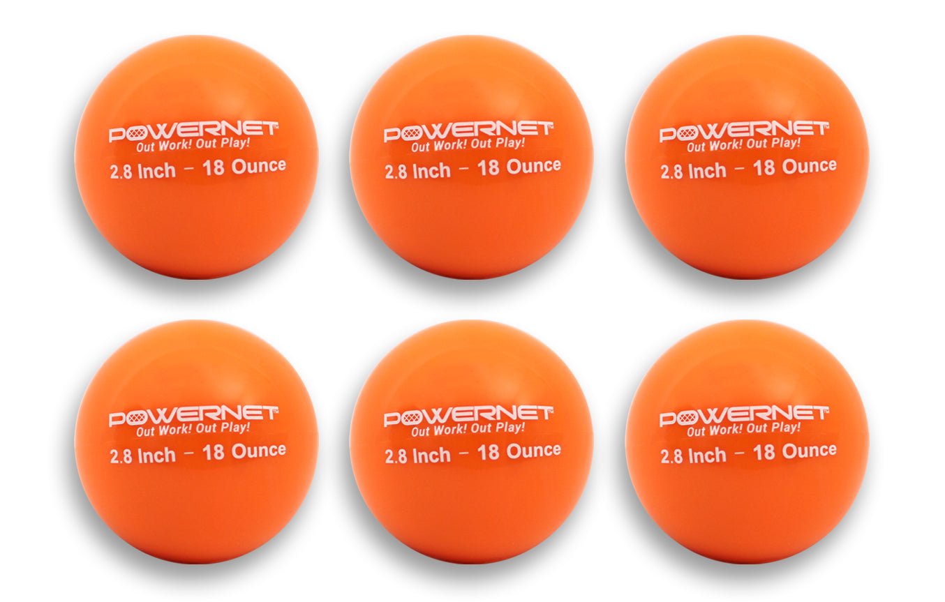 PowerNet Weighted Training Baseballs 2.8 oz - 6 Pack for Strength Training, Pitching Practice & Baseball Drills