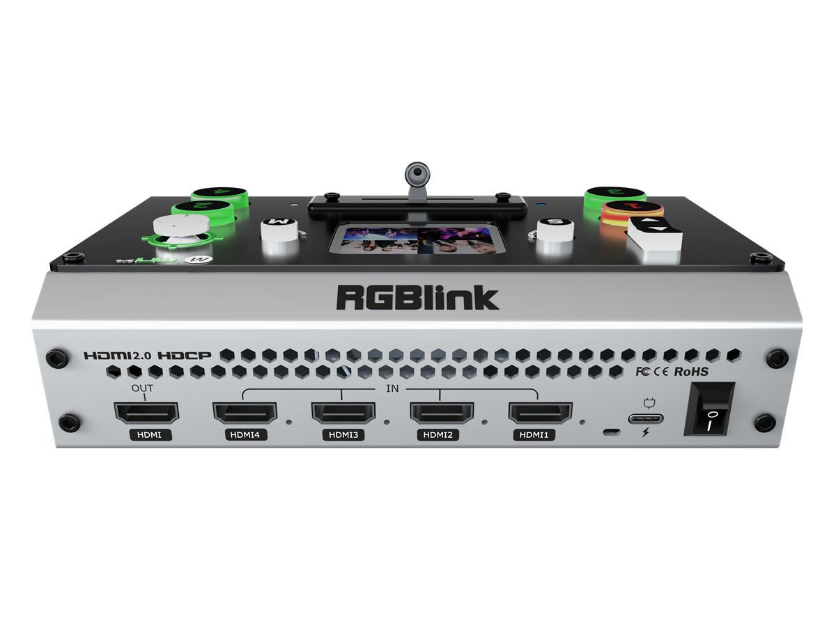 RGBlink Mini Pro 4K HDMI Streaming Switcher - Live Video Mixer for Gaming, Webinars & Content Creation | Perfect for Twitch, YouTube & Facebook Live