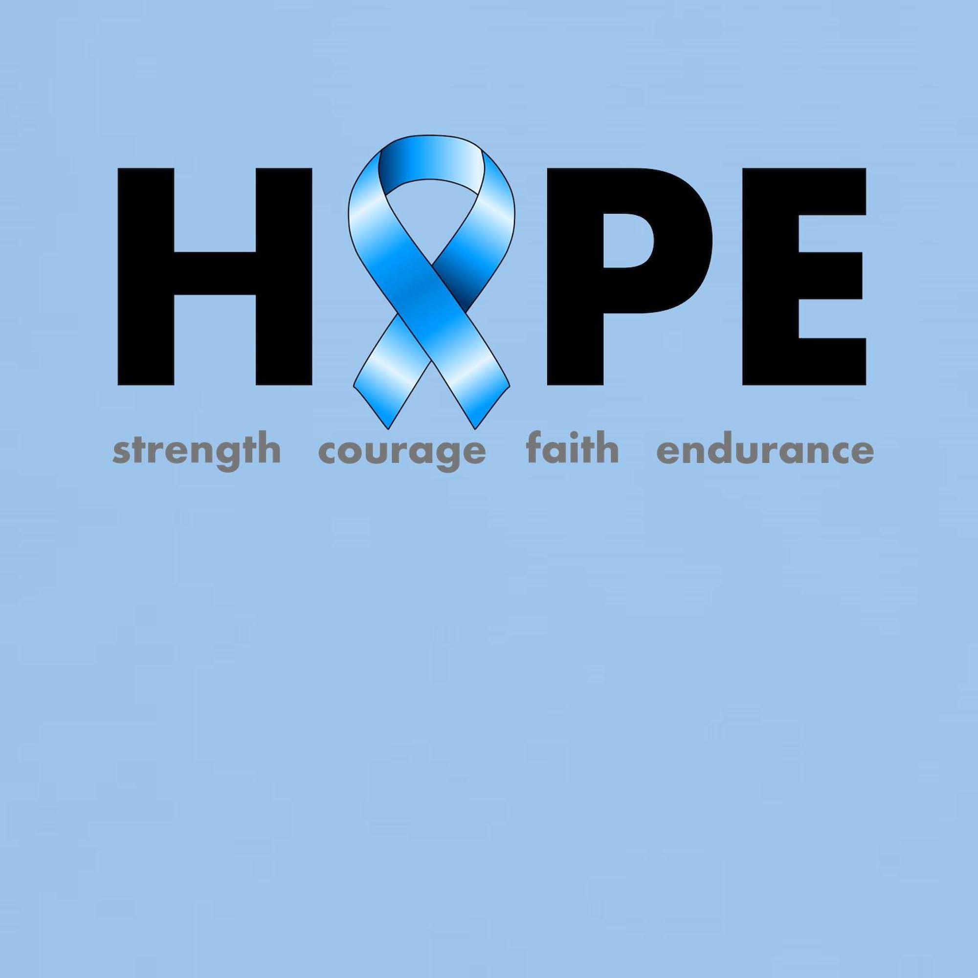Blue Ribbon Hope Graphic T-Shirt for Men - 100% Cotton Classic Lightweight Tee | Casual Wear, Fundraising Events & Awareness Campaigns
