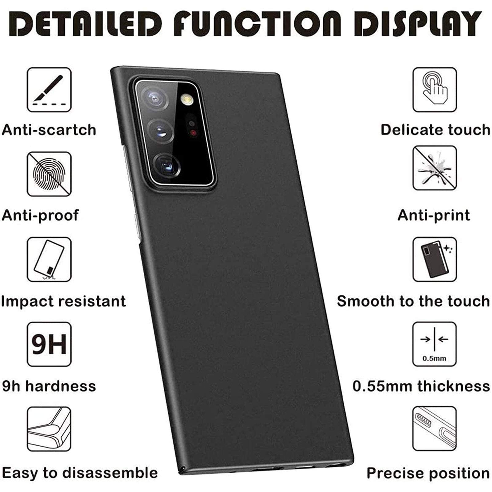 Tempered Glass Screen Protector + Hard Bumper Case for LG Wing [6.80