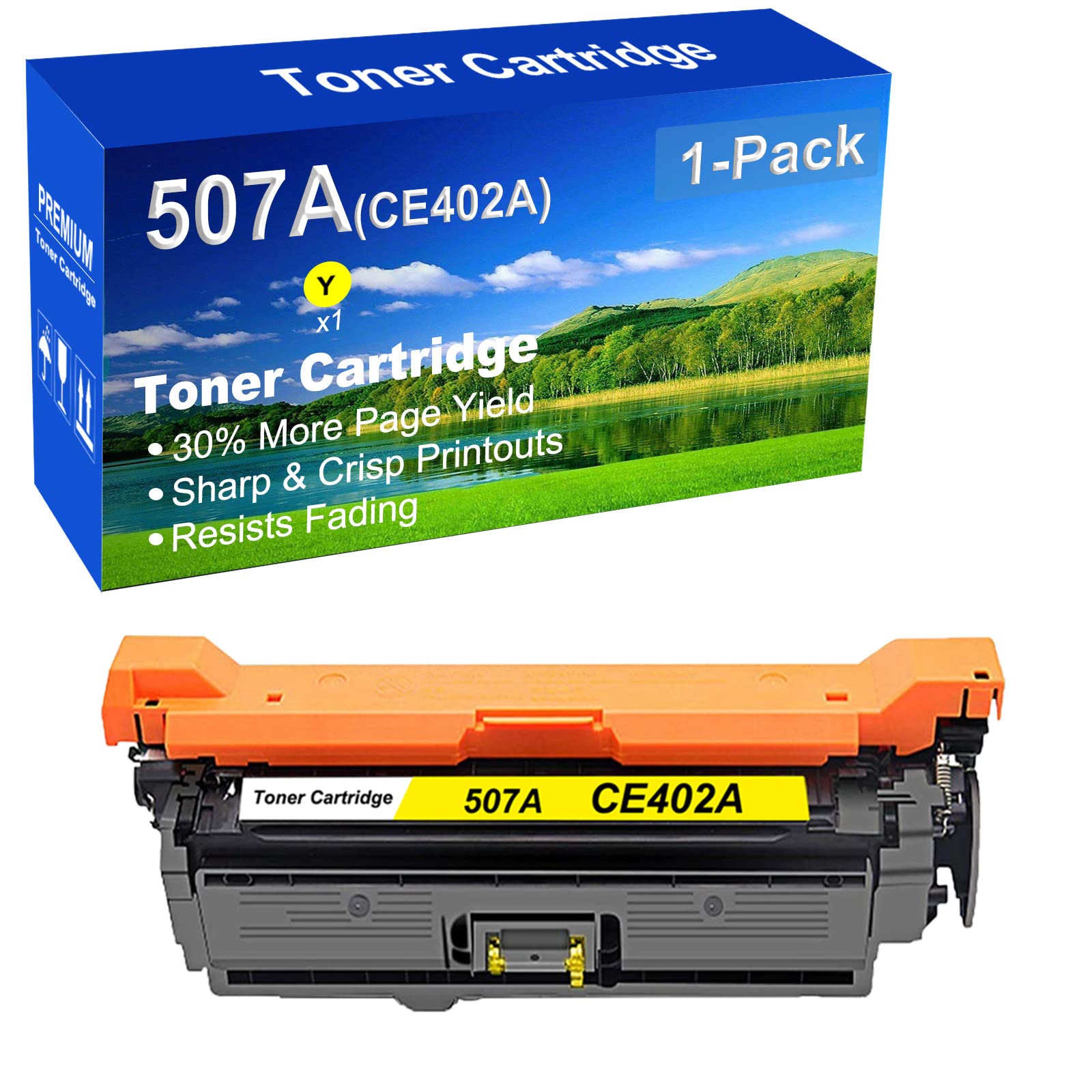 High Capacity Replacement Toner Cartridge for HP M575dn/M575f (CE402X/507X/507A) - 1-Pack Yellow - Perfect for Office & Home Printing Needs