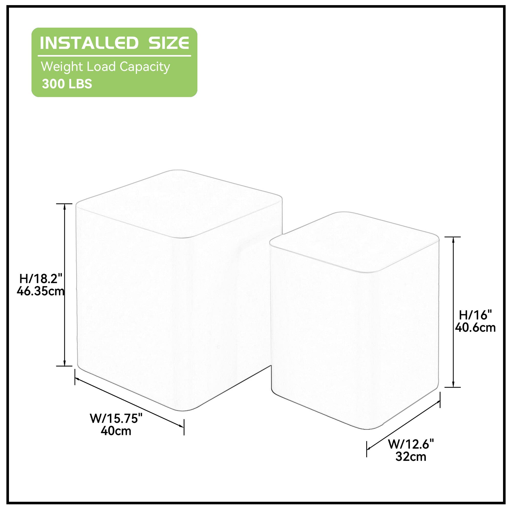 Modern Nesting Coffee Table Set of 2 - 18.25