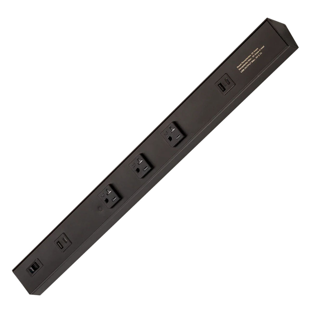 American Lighting Atom Power Strip with 120V AC Outlets & USB A/C Ports - Perfect for Home Office, Gaming Setup, and Travel Charging Needs
