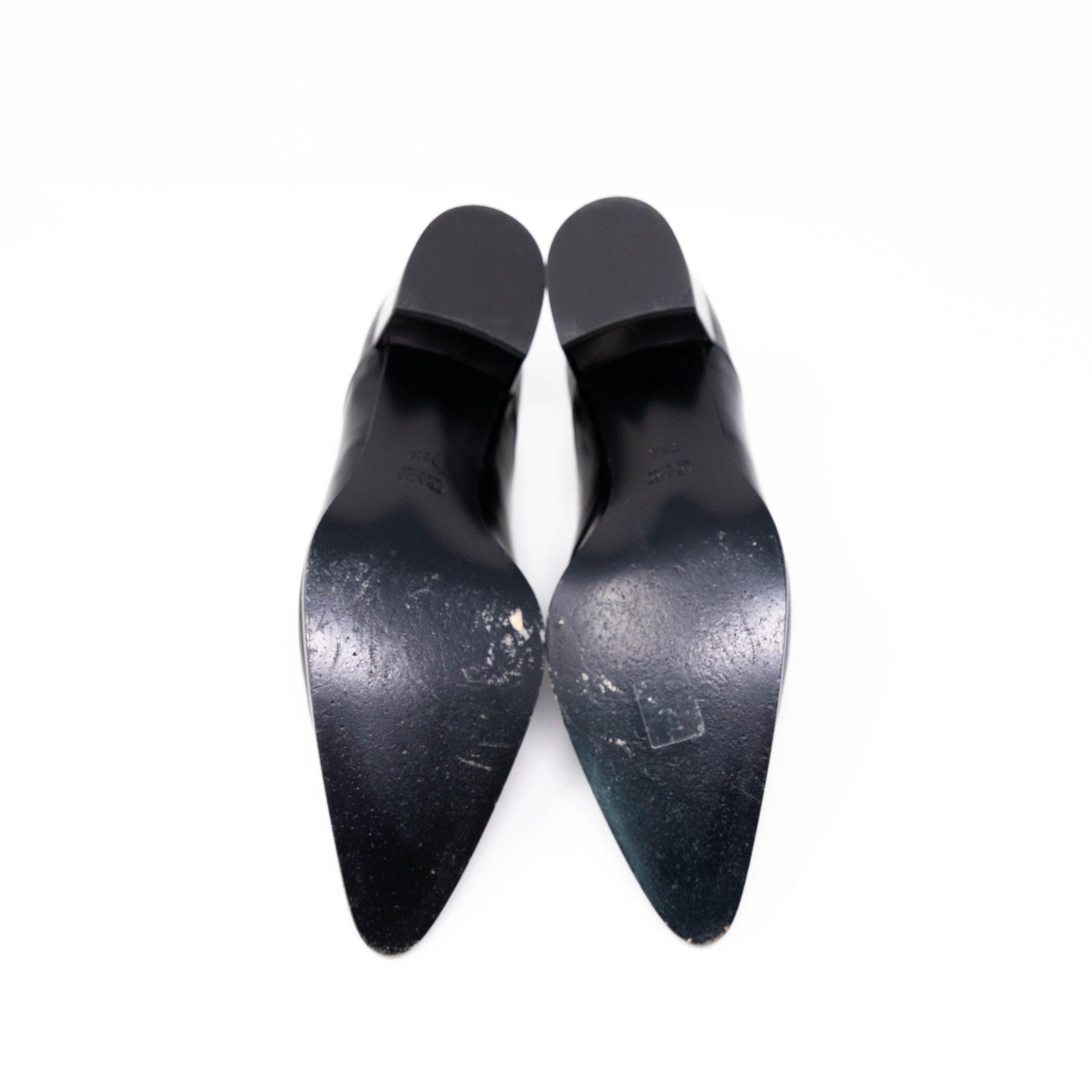Prada Black Leather Oxford Loafers for Men - Size 38.5 EU (US 7.5) - Classic Formal & Business Shoes for Office, Wedding & Dressy Occasions