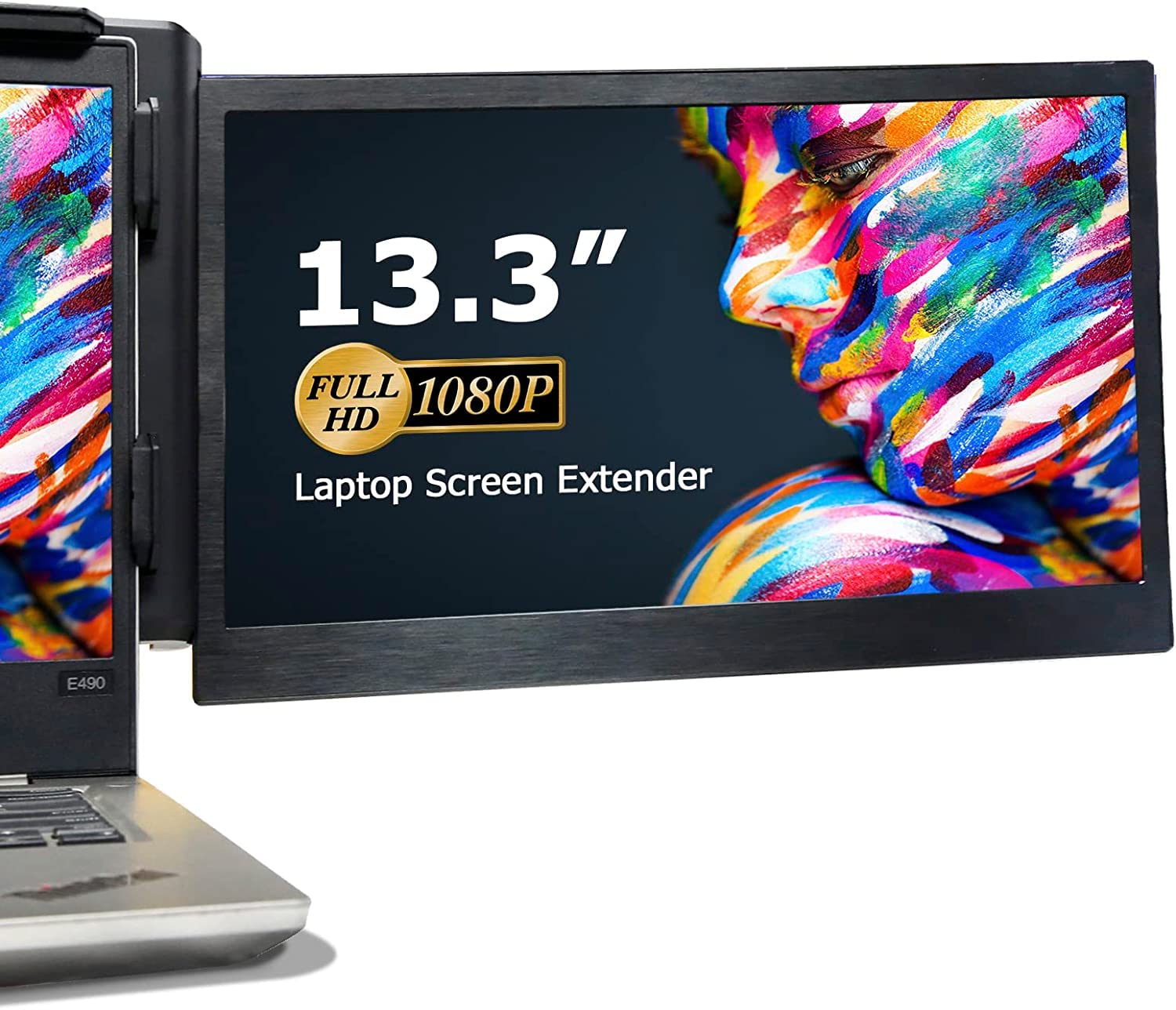 KEFEYA 2023 New 13.3-16.5 Inch Full HD 1080P IPS Dual Screen Laptop Monitor - Portable External Display for Laptops, PS5, Nintendo Switch - Perfect for Gaming, Coding, Stock Trading & Multitasking