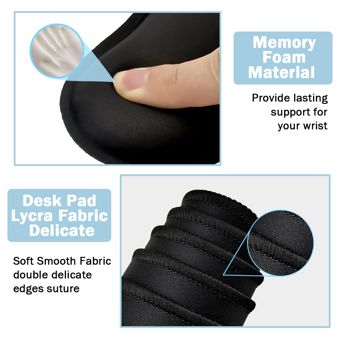 Extra Large Gaming Mouse Pad with Keyboard Wrist Rest - 4-in-1 XXL Desk Mat for Computer, Office & Home Use - Non-Slip Waterproof Surface for Work, Study & PC Gaming (Black)