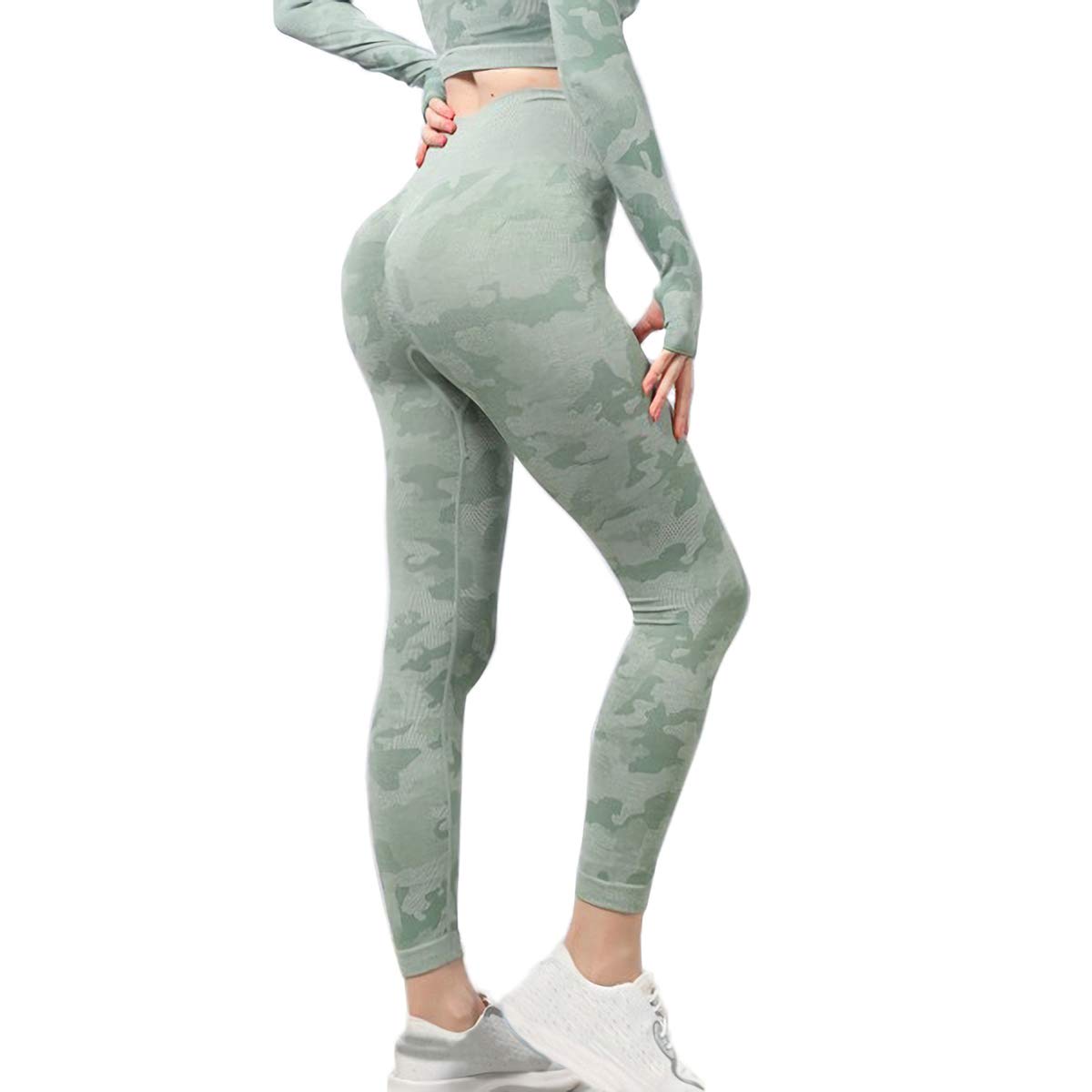 Magiftbox High Waist Yoga Leggings for Women - Camo Print Booty Lifting Workout Pants with Tummy Control | Perfect for Yoga, Gym, Running & Everyday Wear