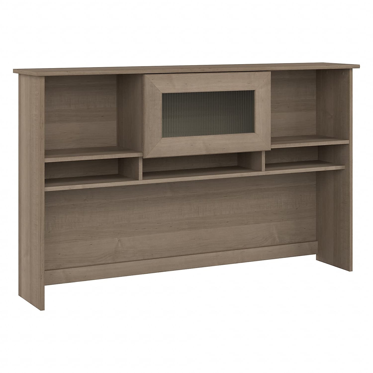 Bush Furniture Cabot Hutch 60W L-Shaped Computer Desk with Storage Shelves, Ash Gray - Perfect for Home Office, Study Room & Small Spaces