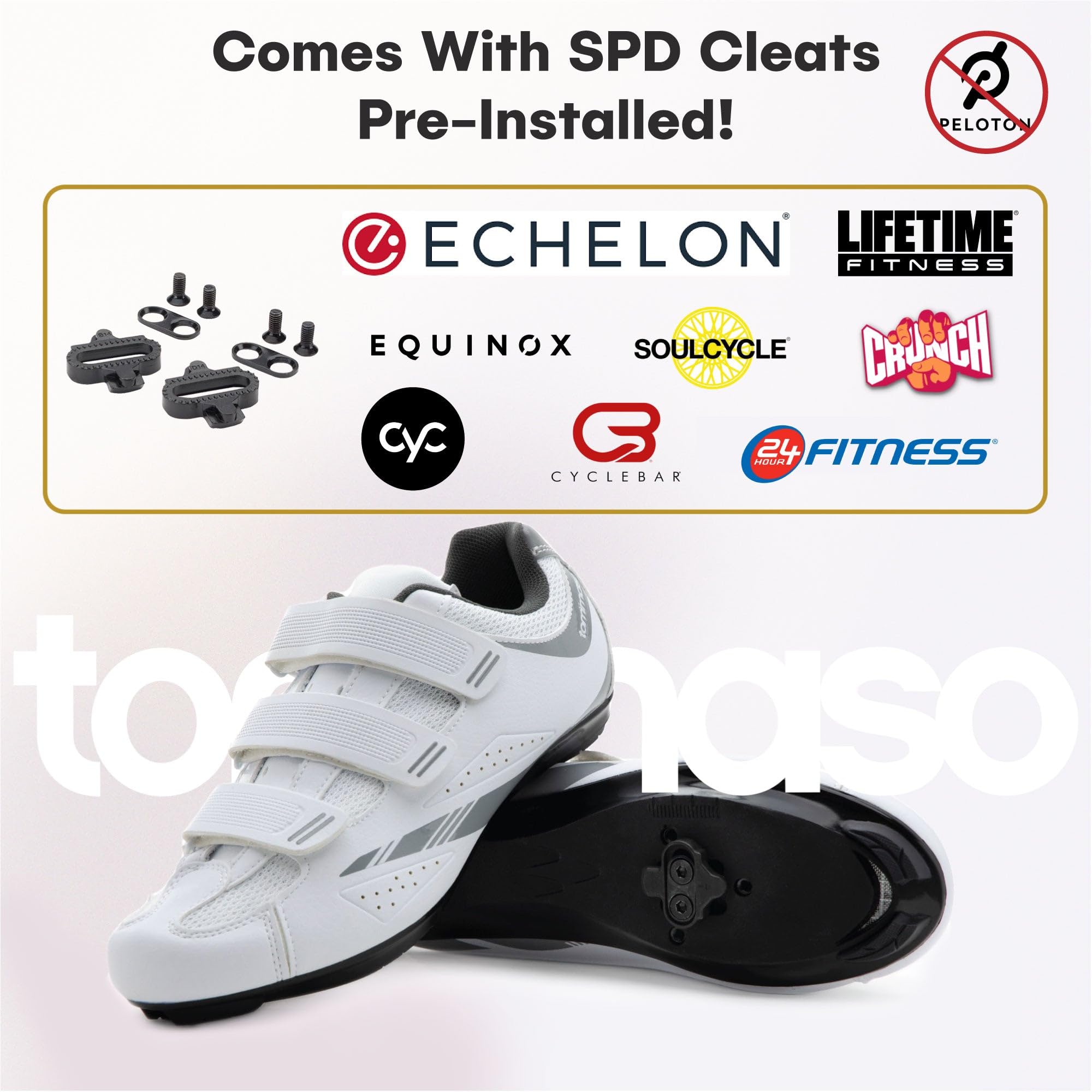 Tommaso Pista Women's Cycling Shoes - SPD & Delta Cleat Compatible for Peloton, Indoor & Outdoor Spin Biking - Perfect for Gym, Studio & Road Cycling Workouts