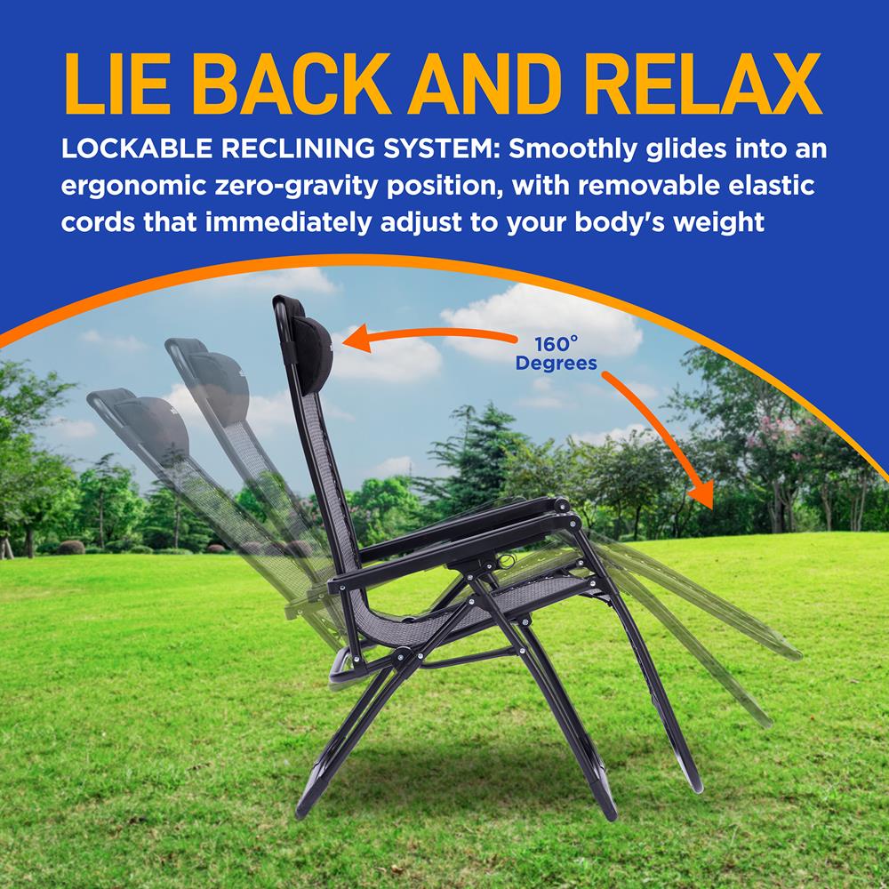 Premium Rattan Zero Gravity Reclining Lawn Chair - Outdoor Patio Lounge Chair for Relaxing in Garden, Backyard, or Poolside