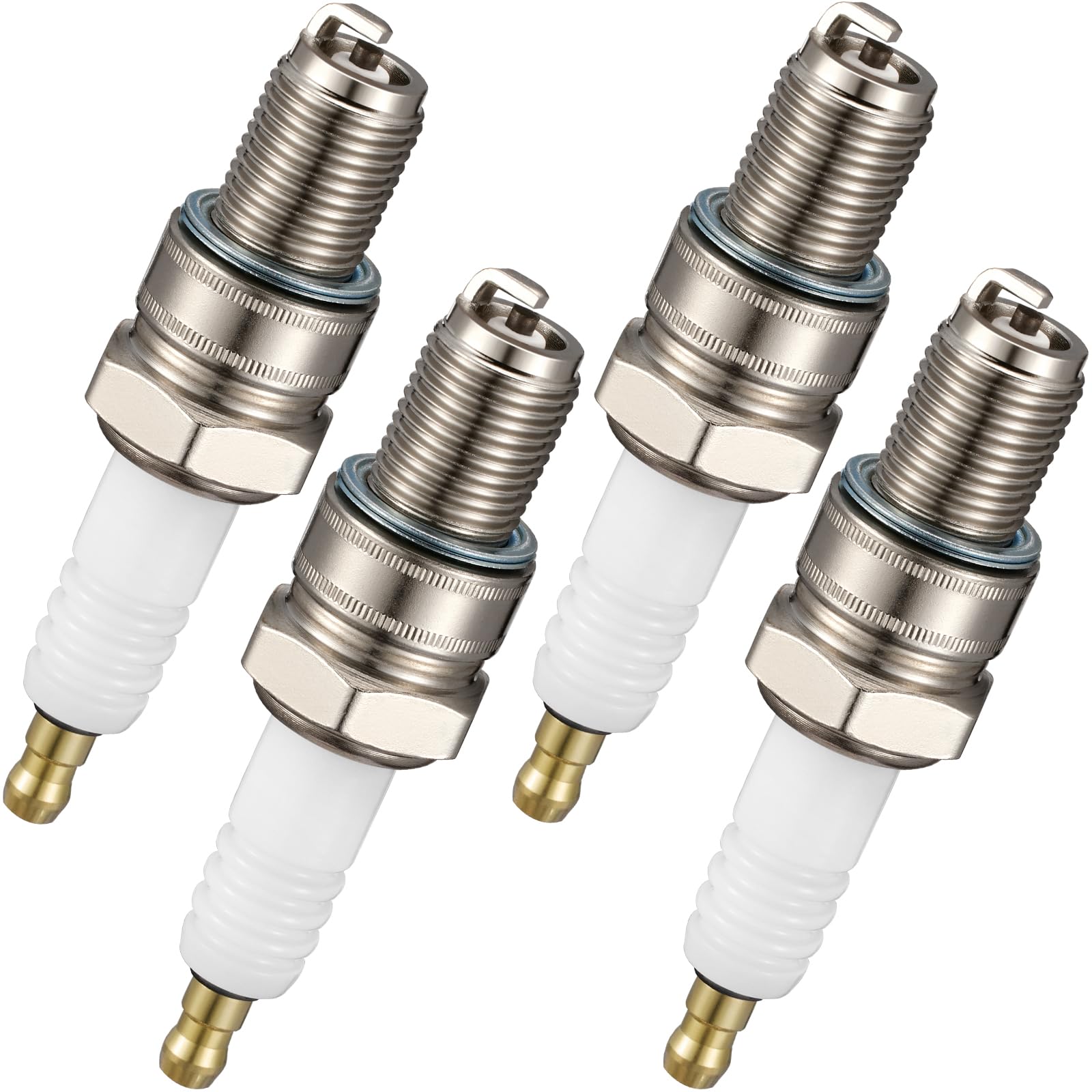 BDFHYK BR8ES Iridium Spark Plugs - Compatible with Honda Yamaha Kawasaki Suzuki 50cc-1000cc Engines (1976-2006) - Replacement for 5422 - Set of 4 - Perfect for Motorcycle ATV Dirt Bike Performance Upgrades & Engine Maintenance