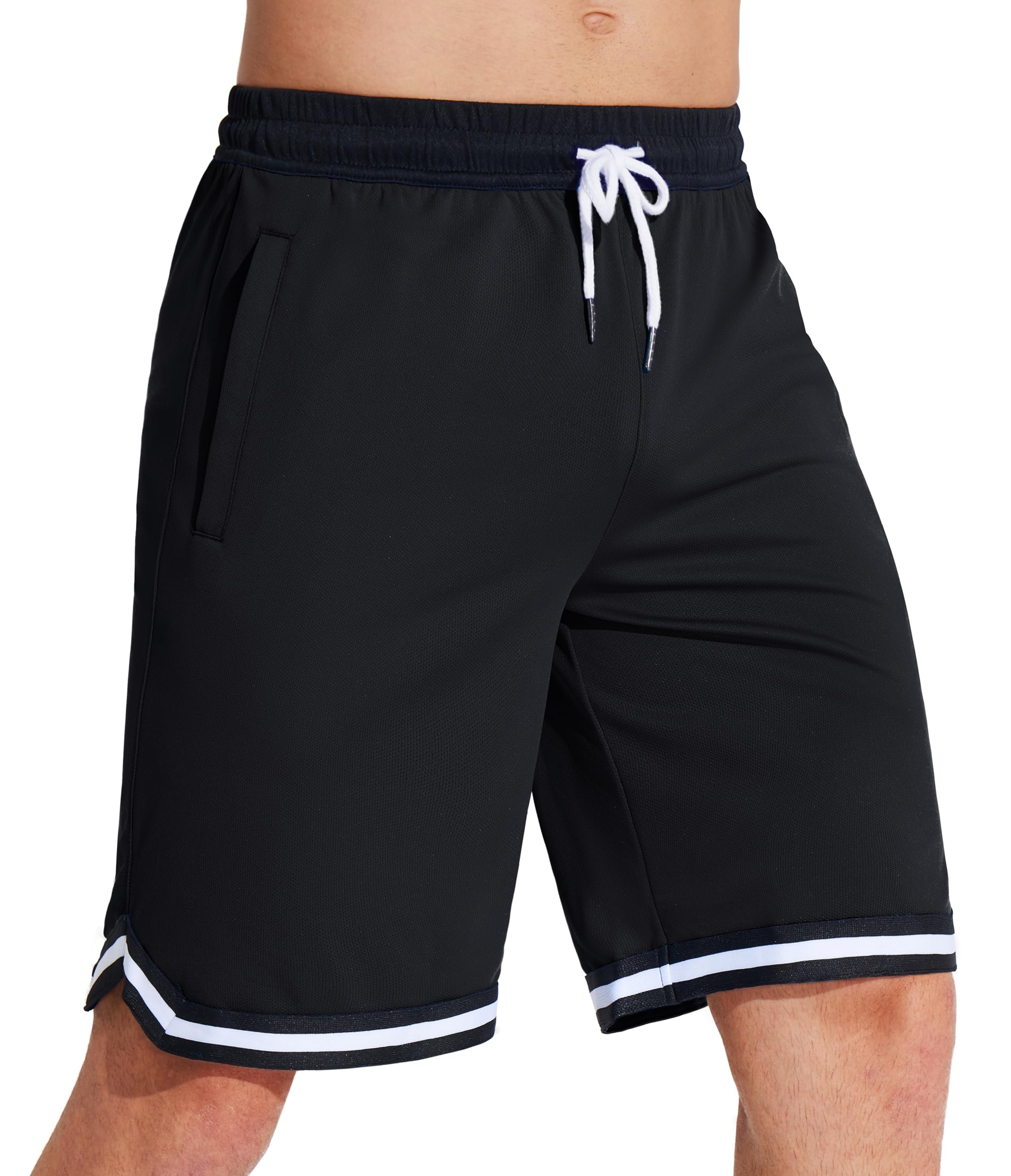 MAGCOMSEN Men's 10 Inch Athletic Shorts - Quick Dry Basketball Shorts for Gym, Running, Tennis & Workout - Lightweight Sports Shorts for Men - Perfect for Training, Jogging and Casual Wear