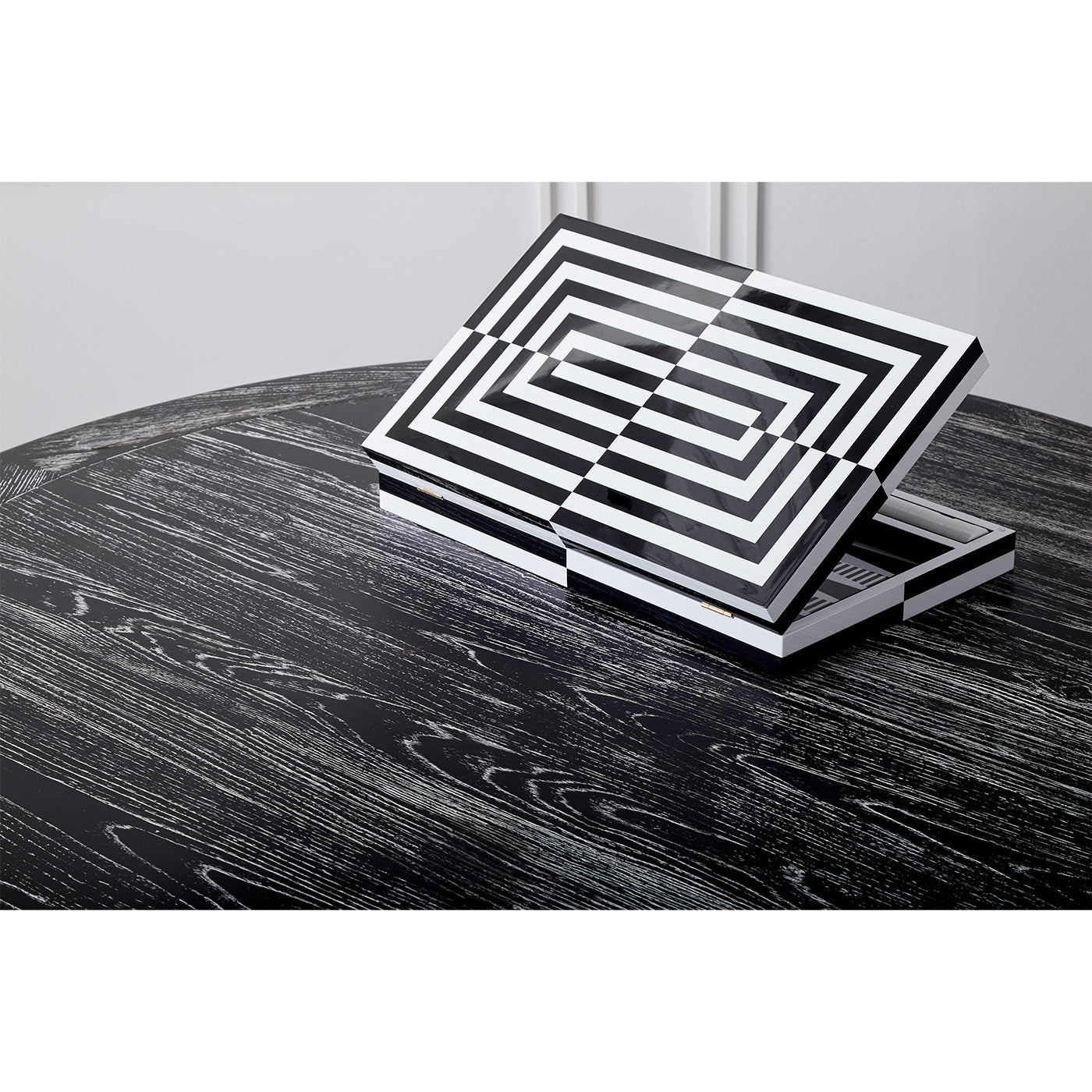 Op Art Backgammon Set - Modern Abstract Board Game for Adults & Teens - Perfect for Game Nights, Travel, and Home Decor