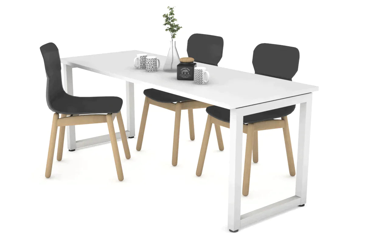 Quadro Loop Legs Table - 1800L x 700W Modern Dining Table with Metal Frame for Home & Office | Perfect for Dining Rooms, Kitchens, Conference Areas & Open Spaces