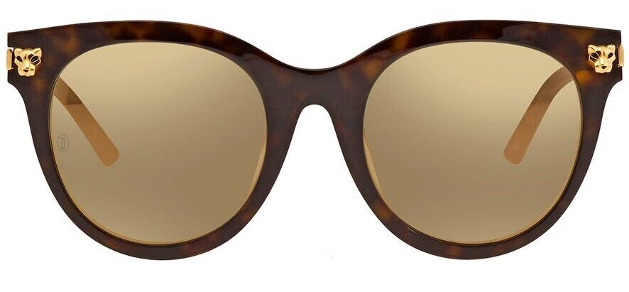 Cartier CT0024SA 002 Havana/Bronze Cat Eye Women's Sunglasses - Luxury Designer Shades for Women, UV Protection, Fashionable & Elegant - Perfect for Beach, Driving & Outdoor Activities