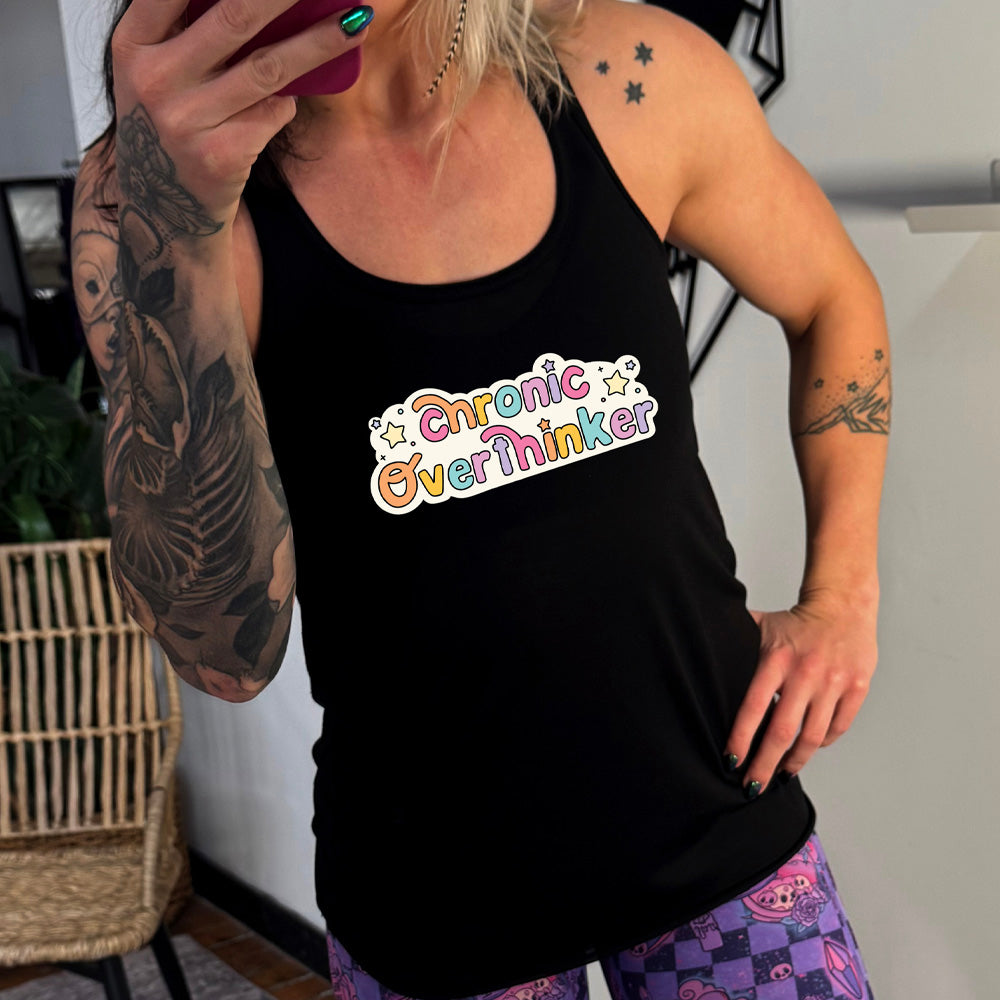 Chronic Overthinker T-Shirt - Funny Overthinking Quote Tee for Men & Women - Perfect for Anxiety Awareness & Mental Health Support