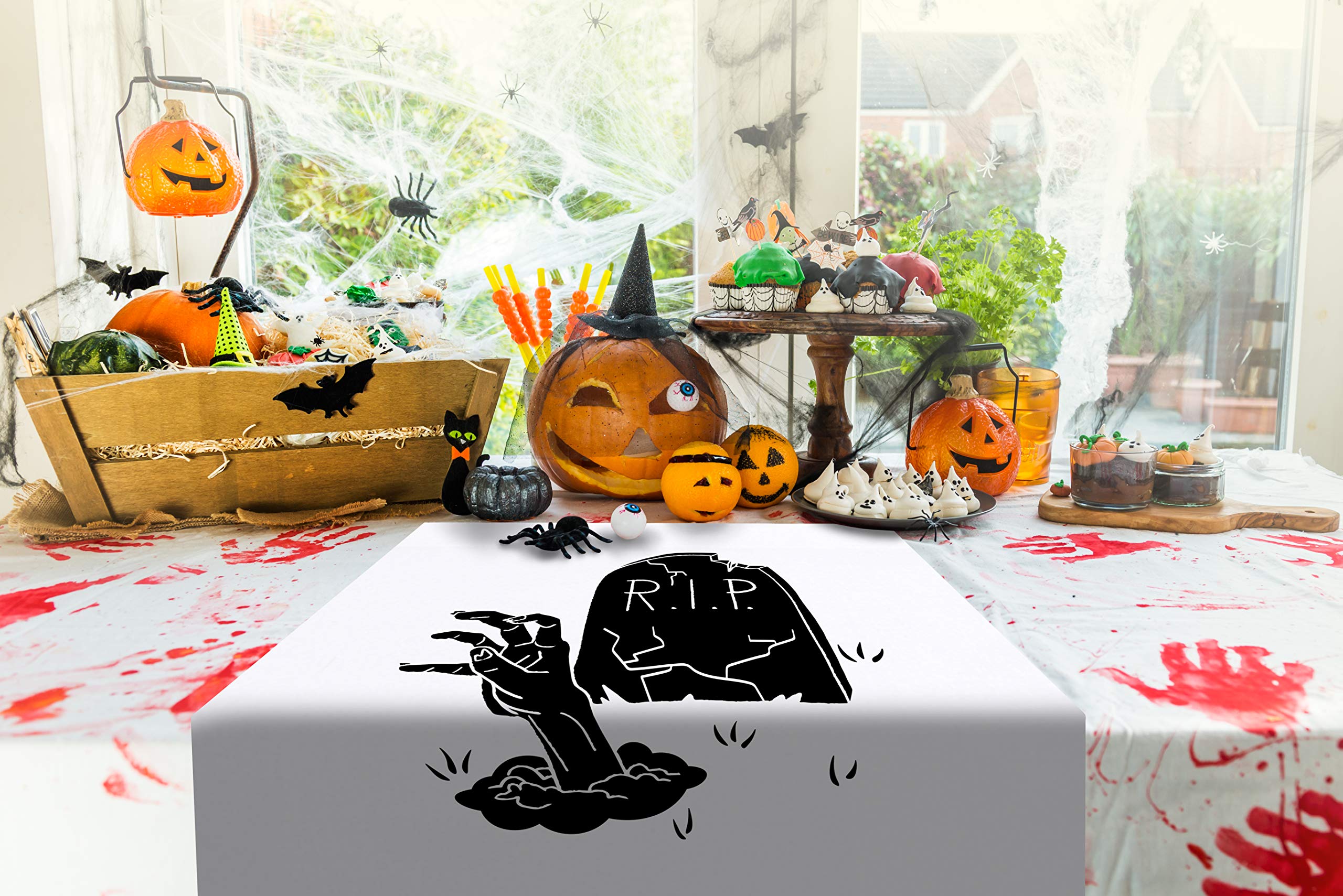 Halloween Zombie Flags - Mato & Hash Graphic Hanging Decor for Outdoor & Indoor Halloween Party Decorations