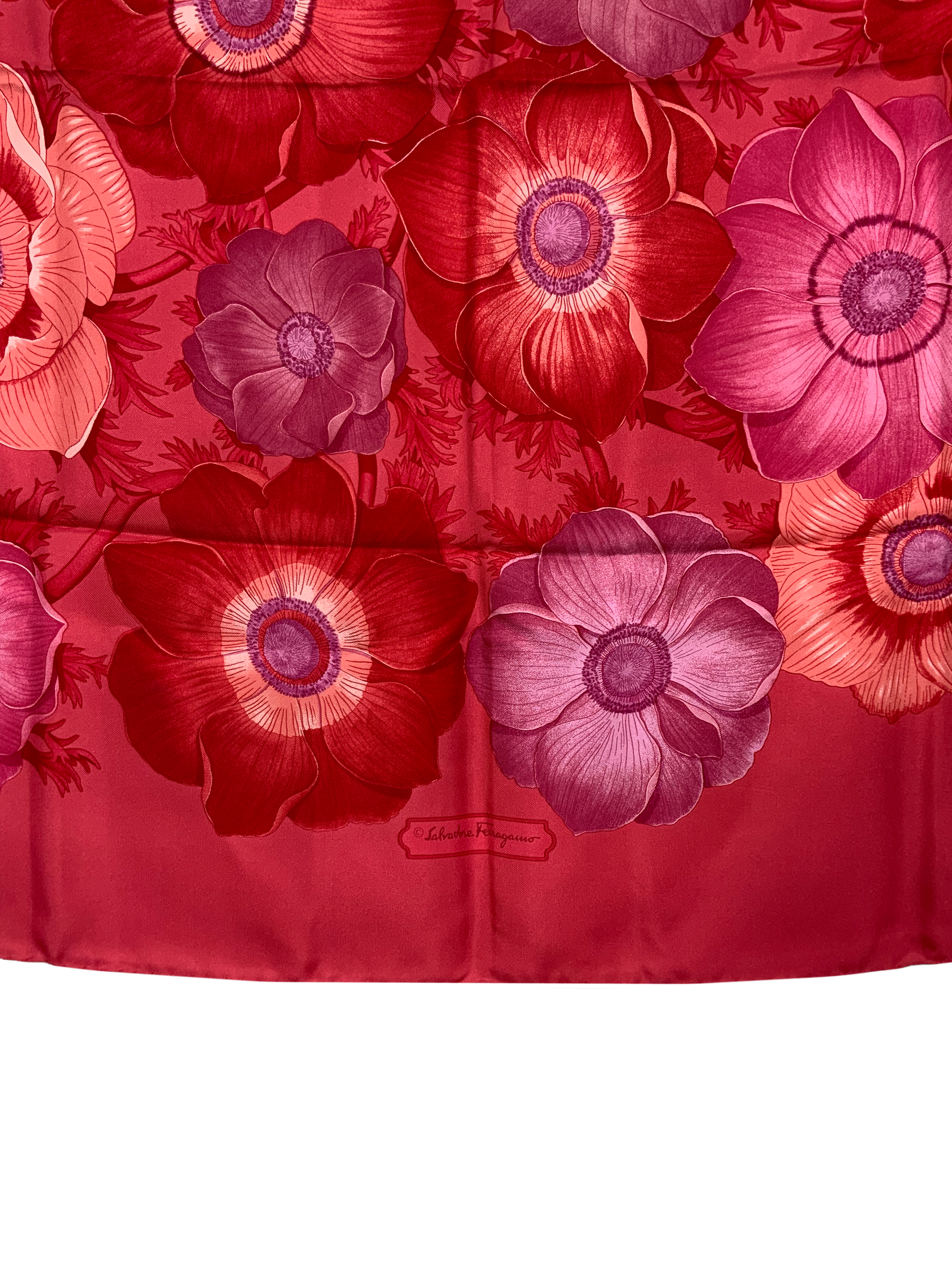Salvatore Ferragamo Floral Print Silk Scarf - Luxury Fashion Accessory for Women, Elegant Gift for Mother's Day & Special Occasions