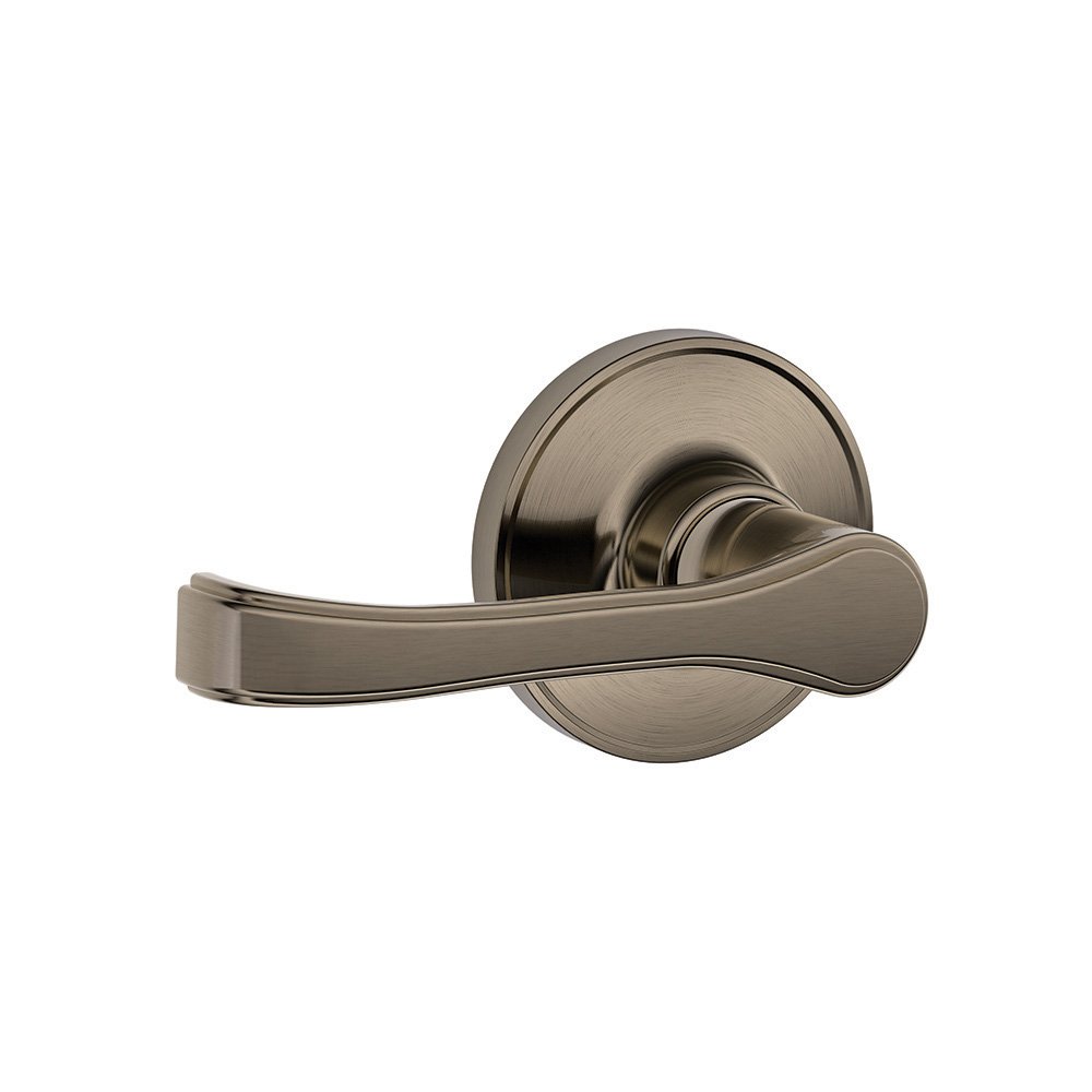 Schlage J10TOR620 Torino Hall and Closet Lever in Antique Pewter - Vintage Style Door Handle for Bedroom, Bathroom & Closet - Durable & Stylish Home Hardware Upgrade