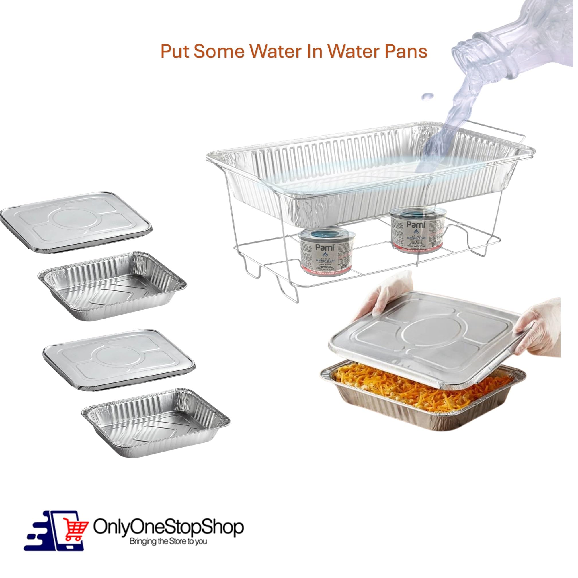 36-Piece Disposable Buffet Serving Kit with Chafing Dishes & Utensils - Perfect for Weddings, Catering, Parties & Events - Includes Convenient Lighters for Easy Use