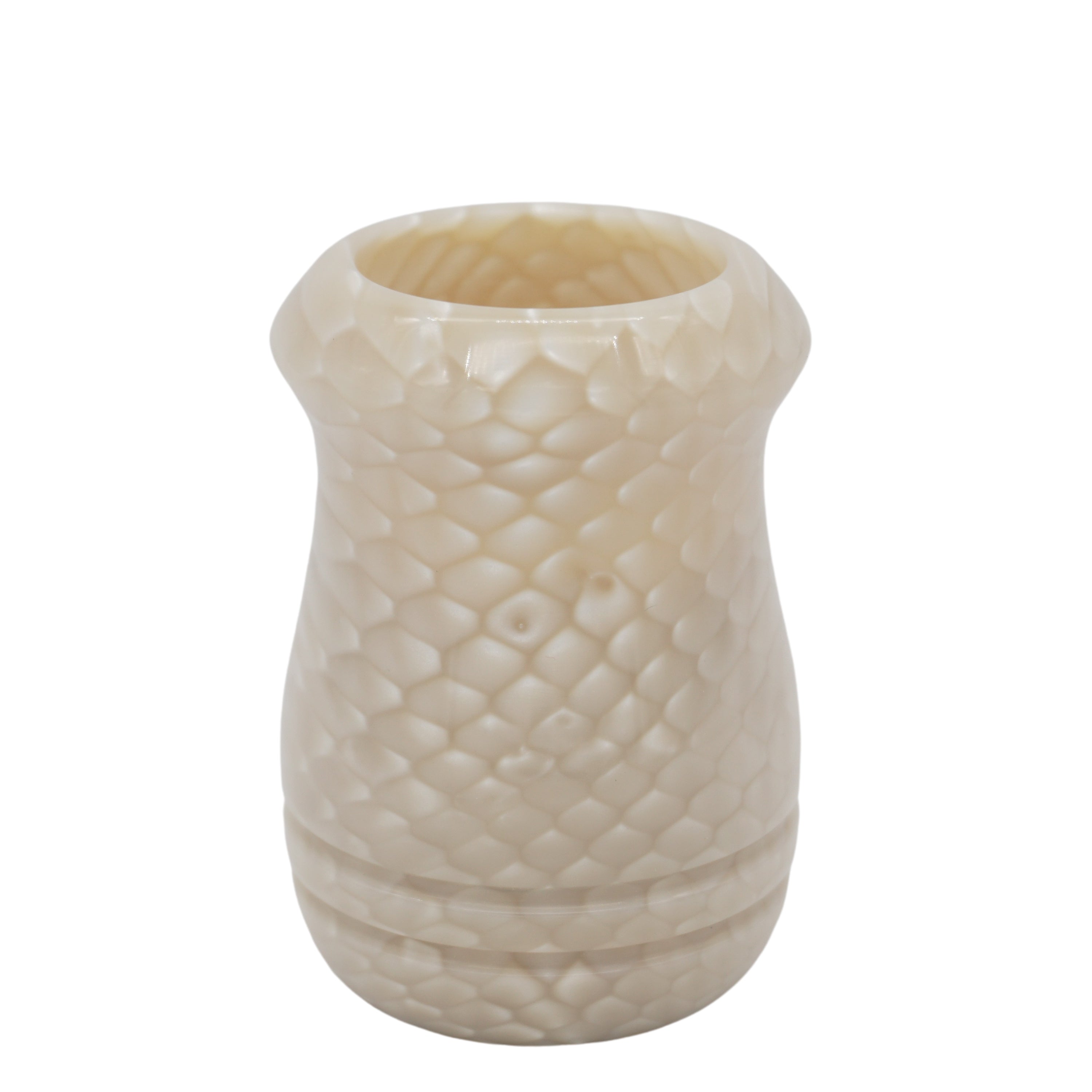 Premium Ivory Snakeskin Handmade Shaving Brush Handle - Fits 24mm & 26mm Knots - Perfect for Wet Shaving, Grooming Kits & Luxury Bathroom Accessories